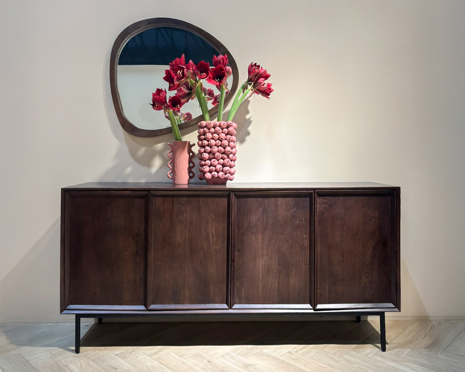 Sideboard Ravenstein 180 cm Mangoholz braun  