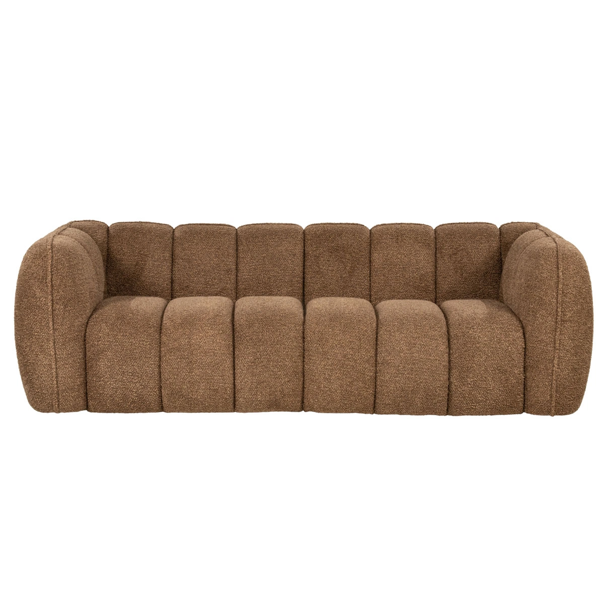 BY-BOO Sofa Cubetto braun 220 cm Stoffbezug