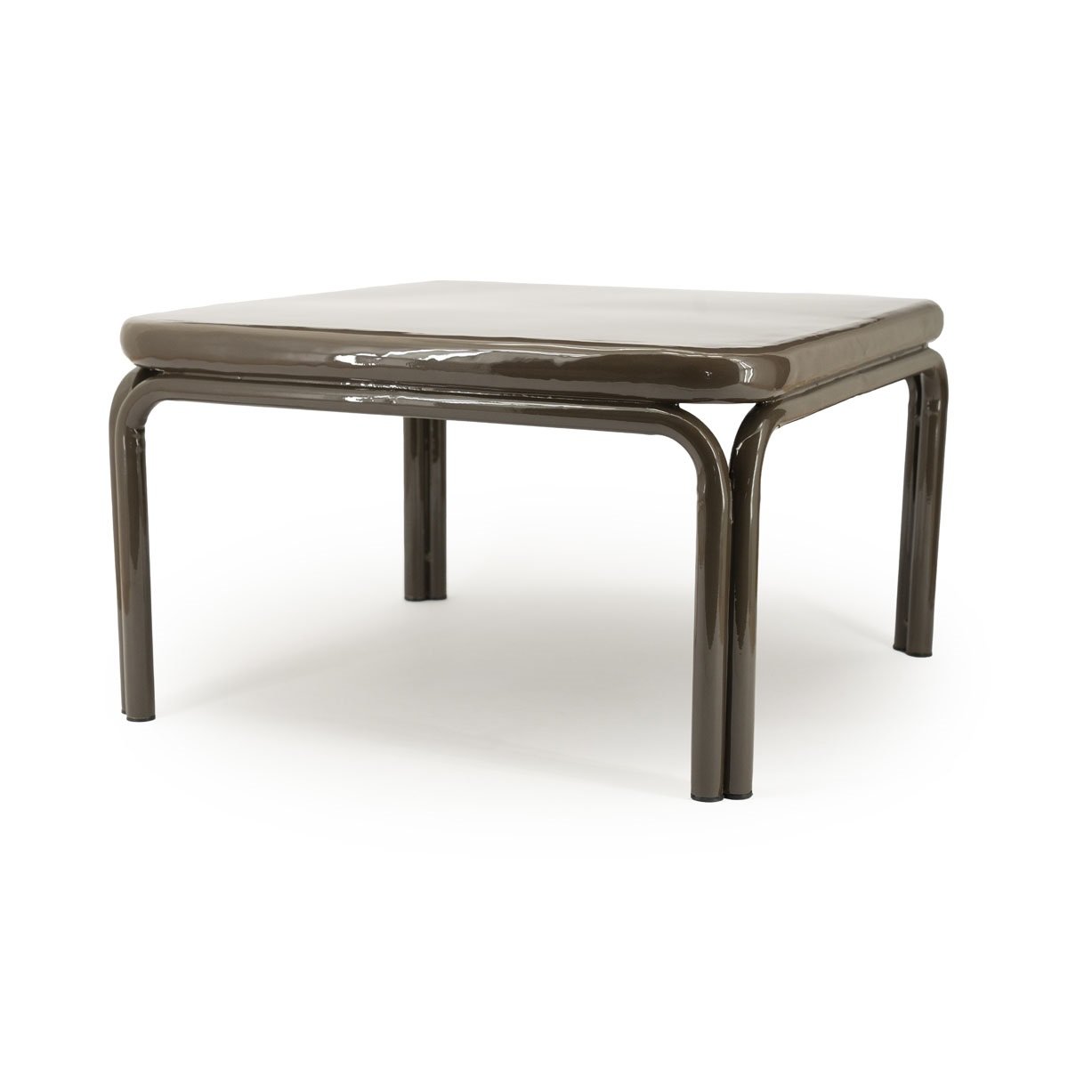 Couchtisch Zilo 63 x 63 cm Metall dunkelbraun  