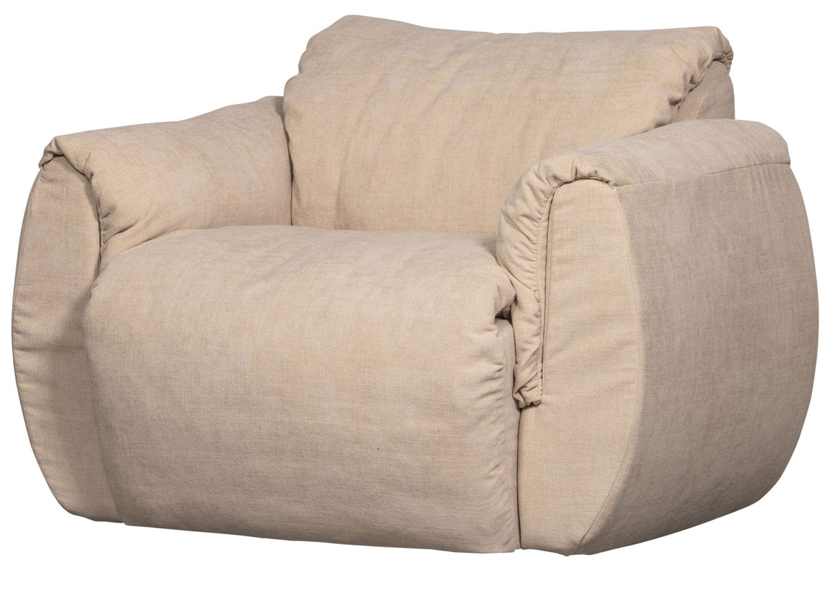 Sessel BAGGY drehbar Webstoff Chinelle sandfarben
