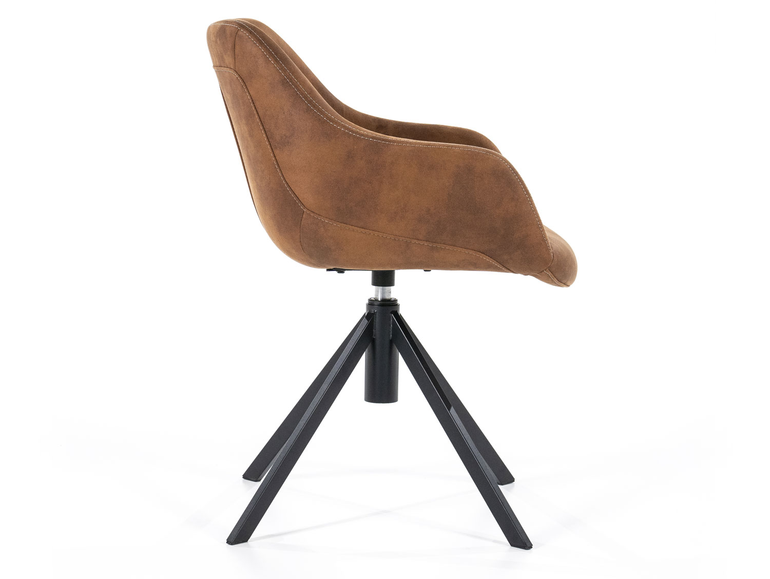 Stuhl Menno cognac drehbar mit Armlehnen