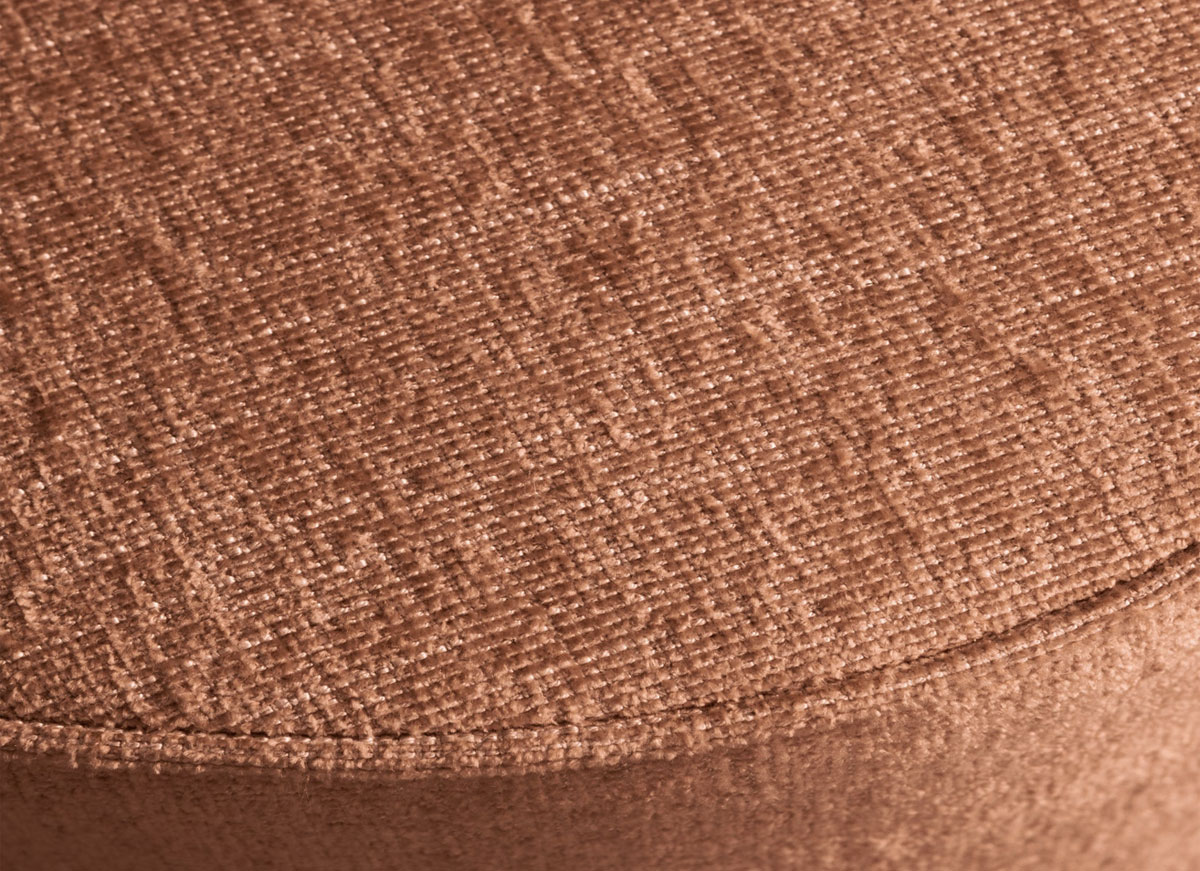 Pouf PEARL XL Ø 80 cm Hocker Sitzhocker rust melange