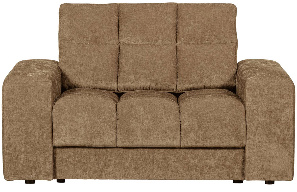 woood Loveseat Sessel SECOND DATE Webstoff vintage sand Loungesessel