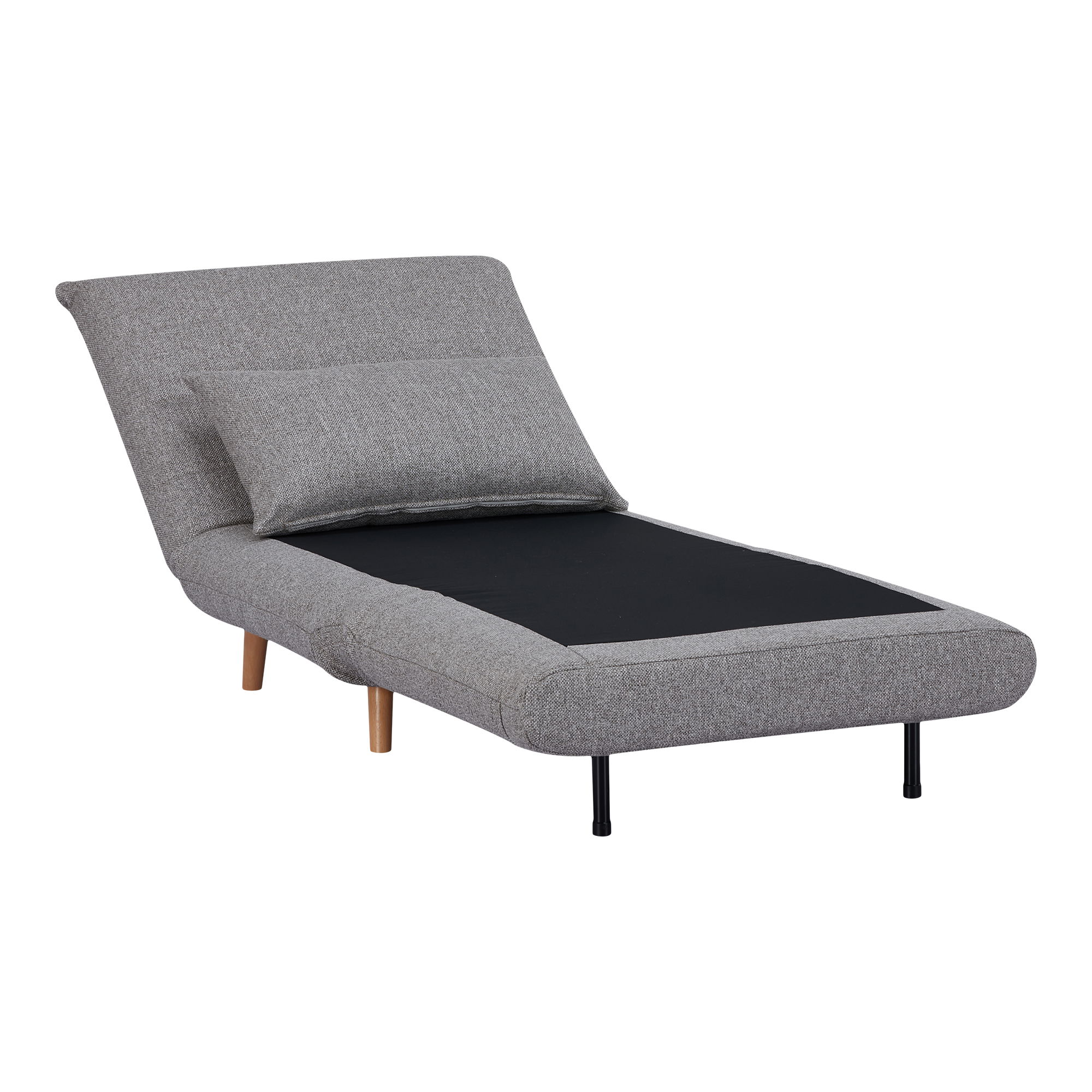 Sofabett Vancouver Stoff grau Relaxsessel Loungesessel Sessel