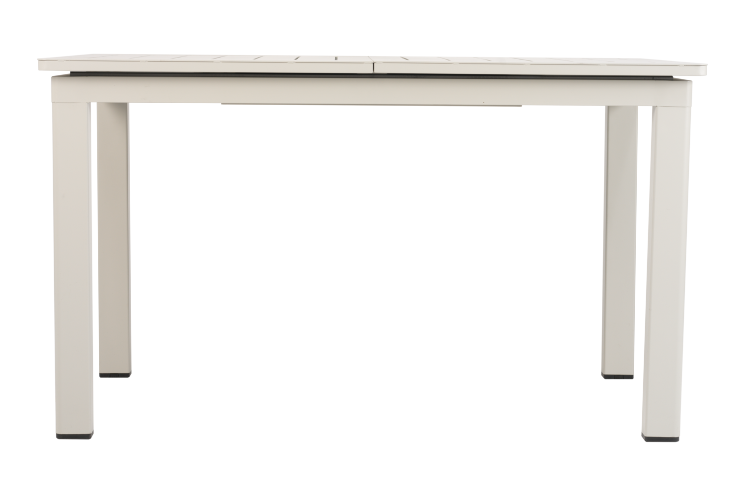 Gartentisch LOMMA hellgrau ausziehbar 132 bis 192 x 80 cm Aluminium