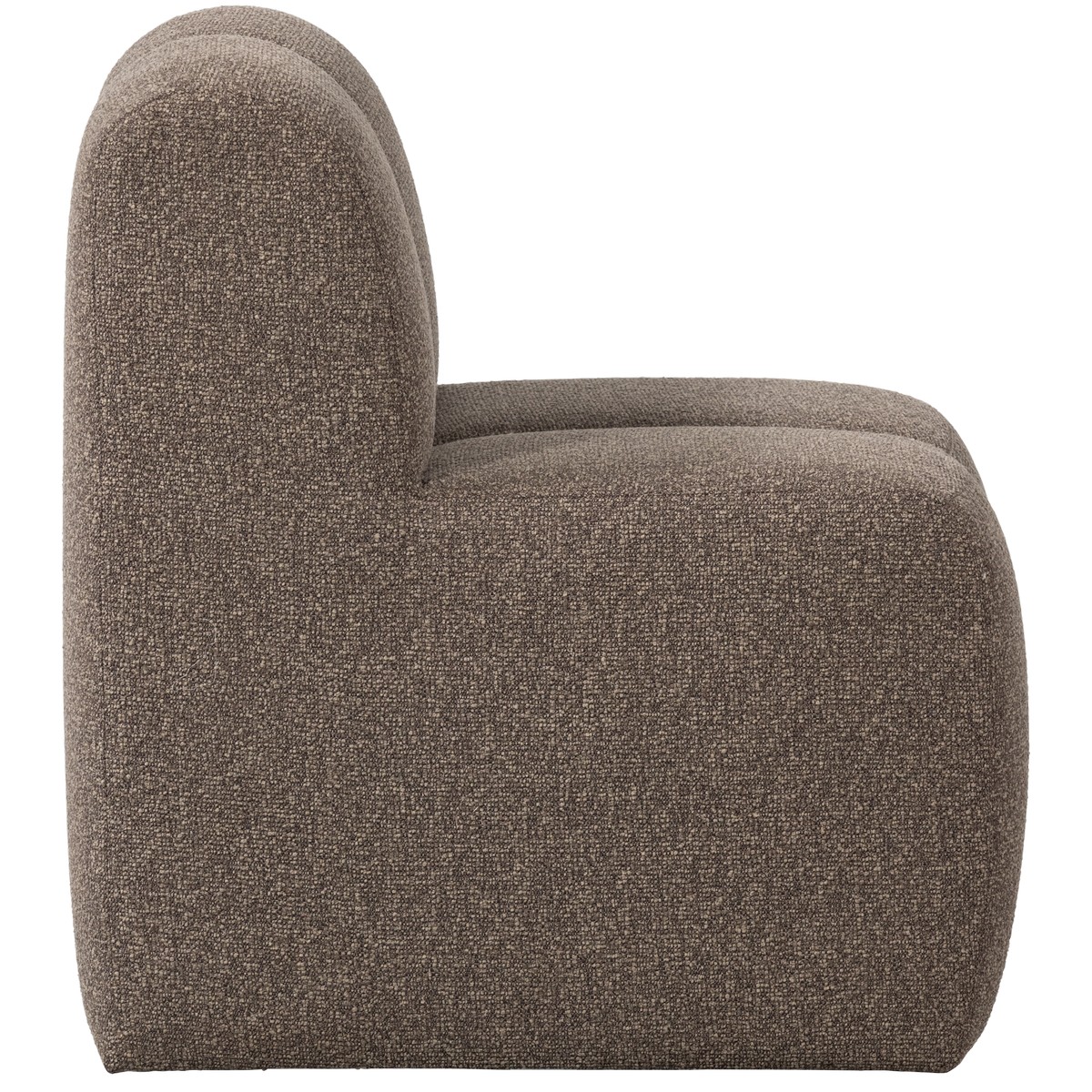 Esszimmerbank Eckbank MOJO 84 cm Element Bouclé braun melange
