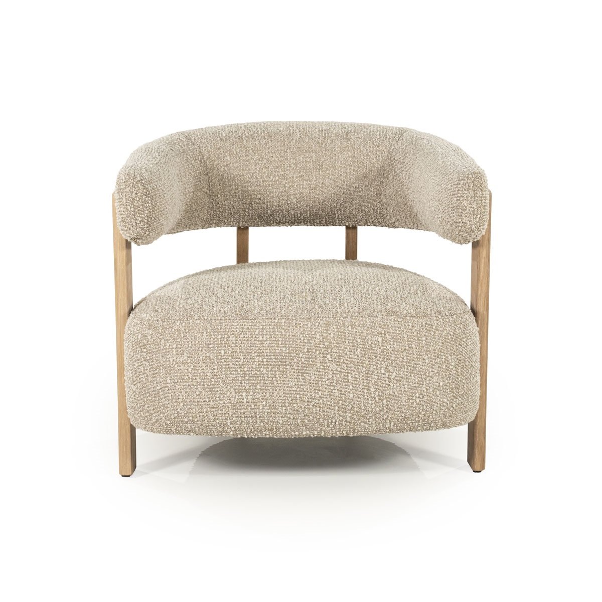 Sessel Lola Eichenholz Stoff braun Relaxsessel Fernsehsessel