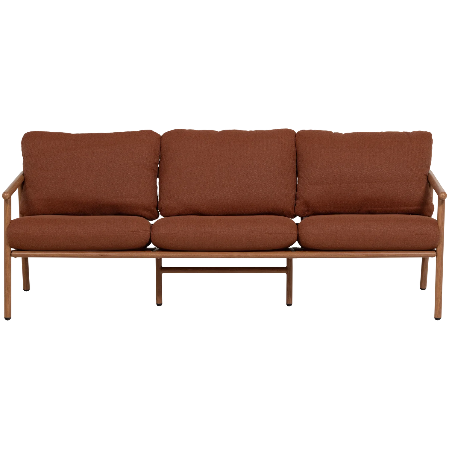 Outdoor 3 Sitzer Gartenbank CAVERO 192 cm Aluminium Olefin terra