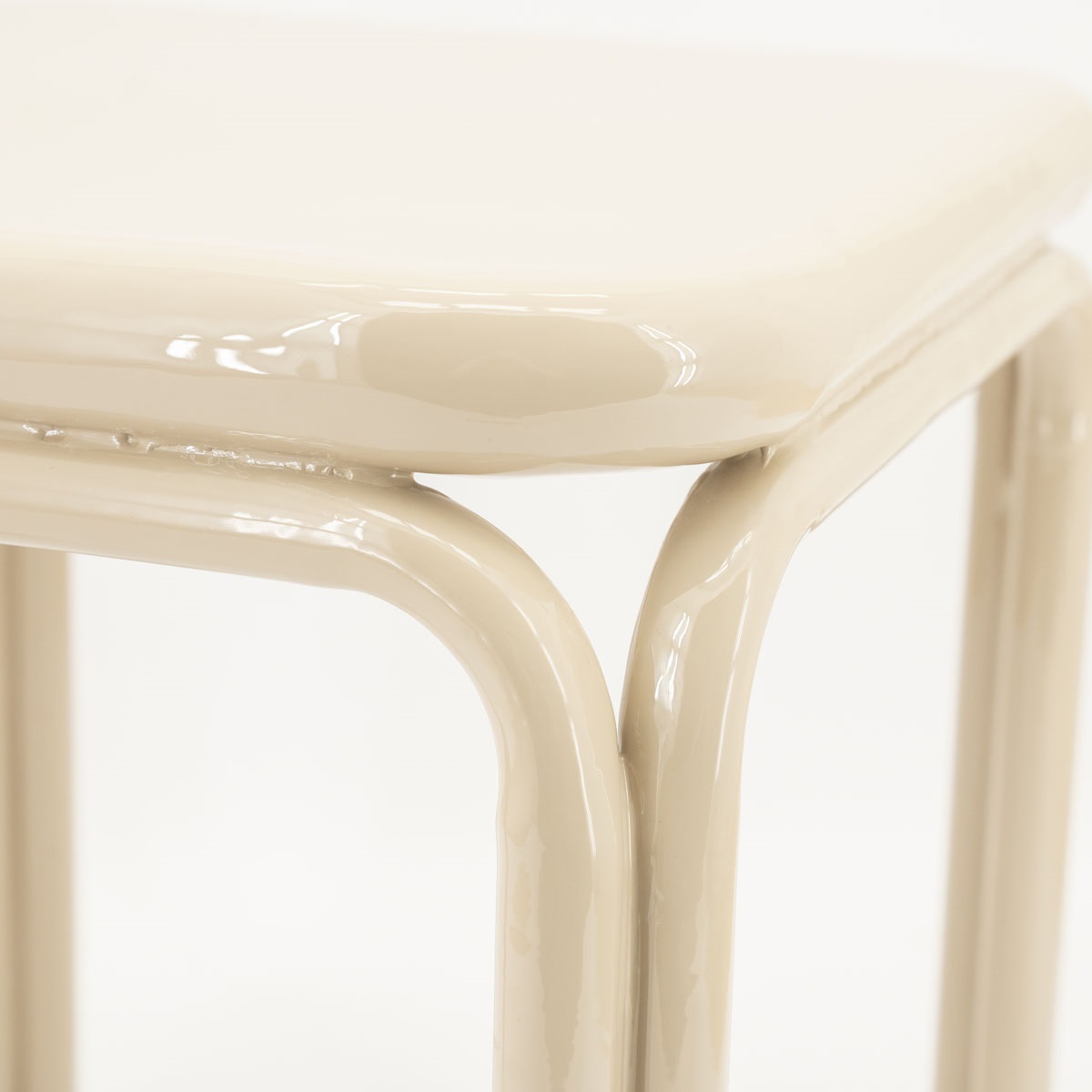 Beistelltisch Zilo 43 x 43 cm Metall beige  