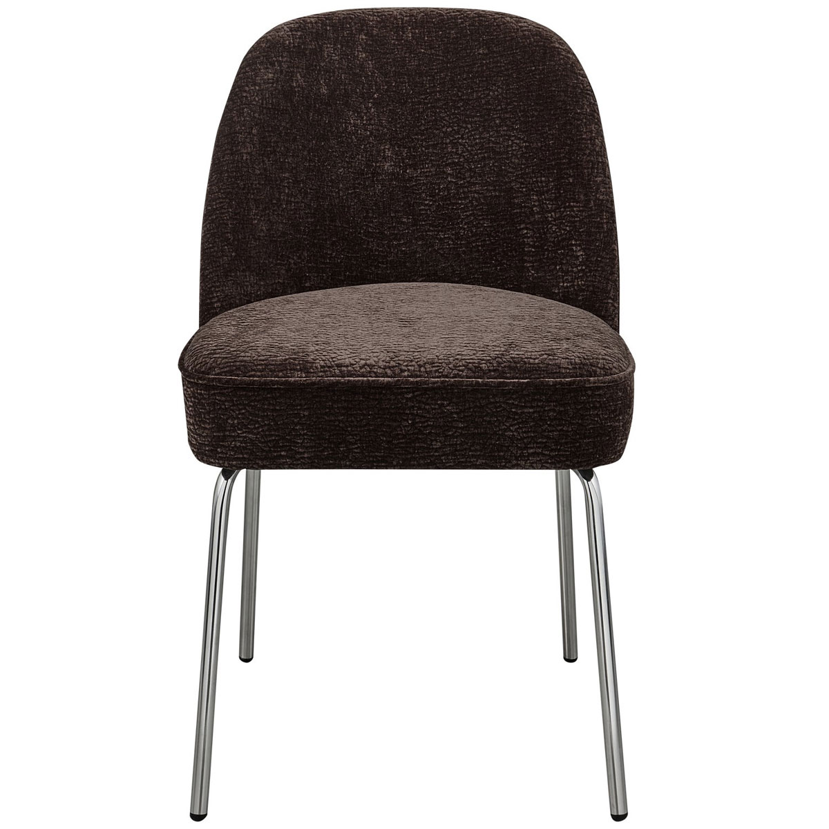 Esszimmerstuhl Vogue Chromebeine Chenille dunkelbraun