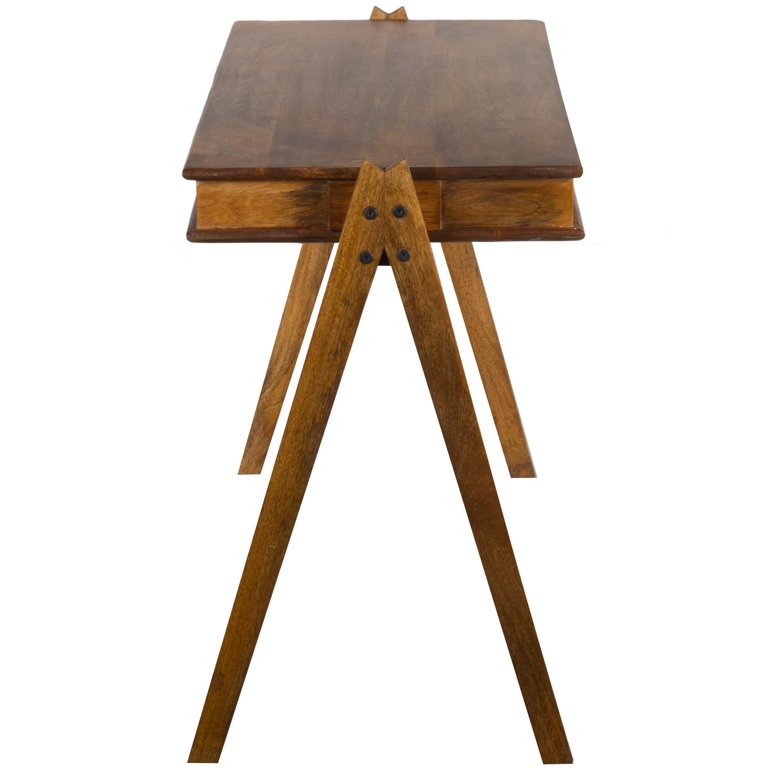 Schreibtisch COMPARTMENT 120 x 50 cm Akazienholz massiv braun