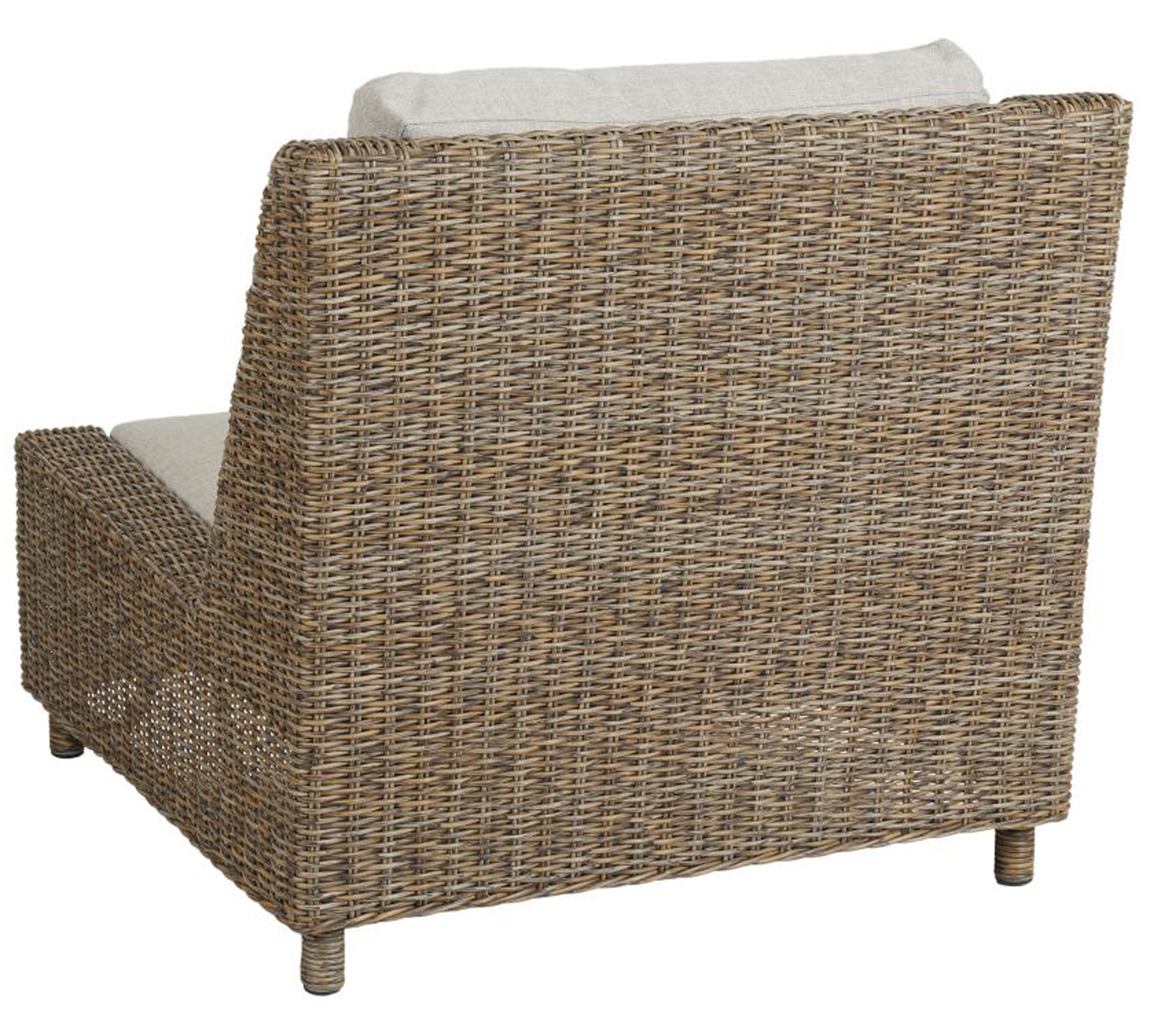 Lounge Sessel Garten Sandkorn Polyrattan incl. Sitzkissen und Rückenkissen