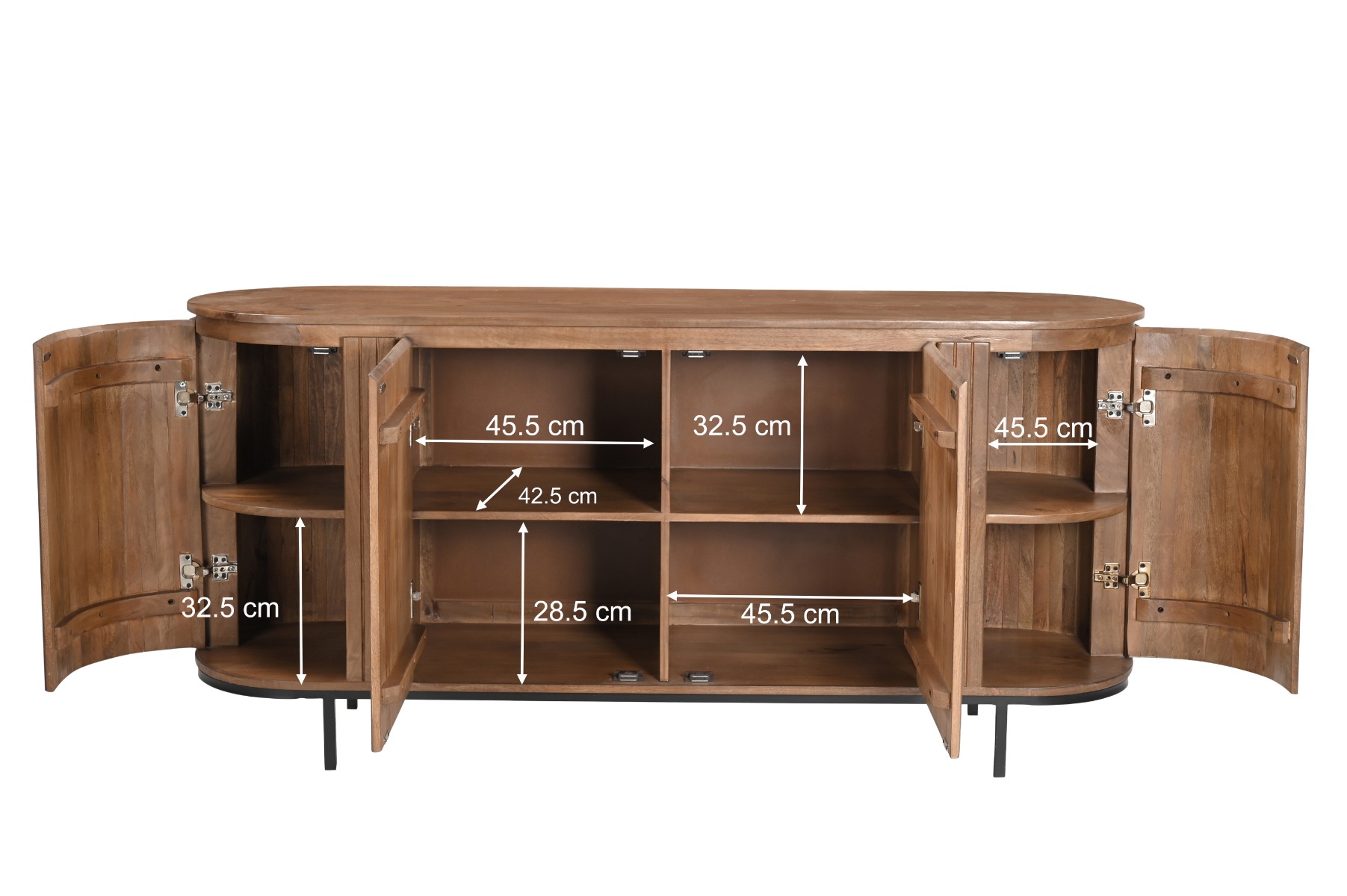 Sideboard Anrichte Noor 170 cm Mangoholz natur  