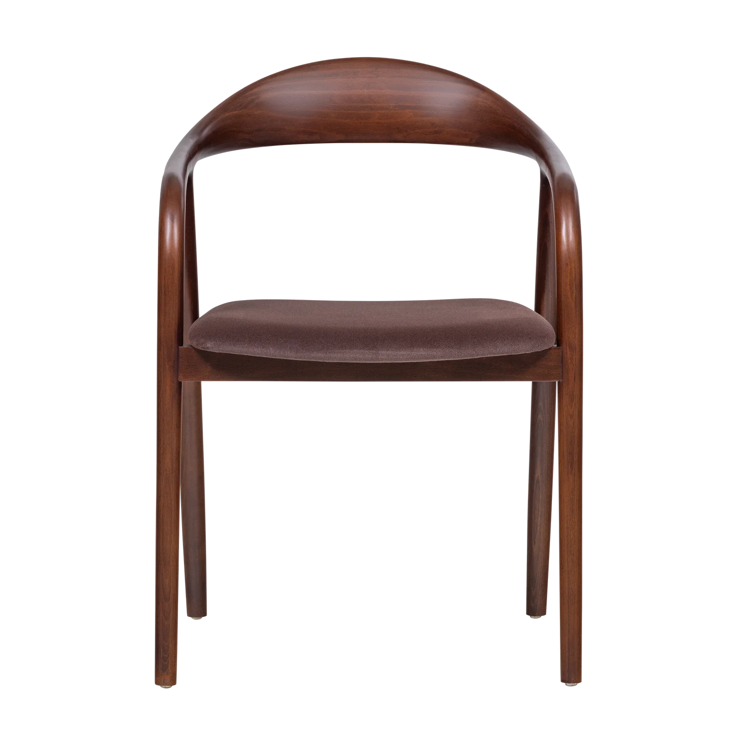 2er Set Armlehnstuhl BRAN Buche Samt braun