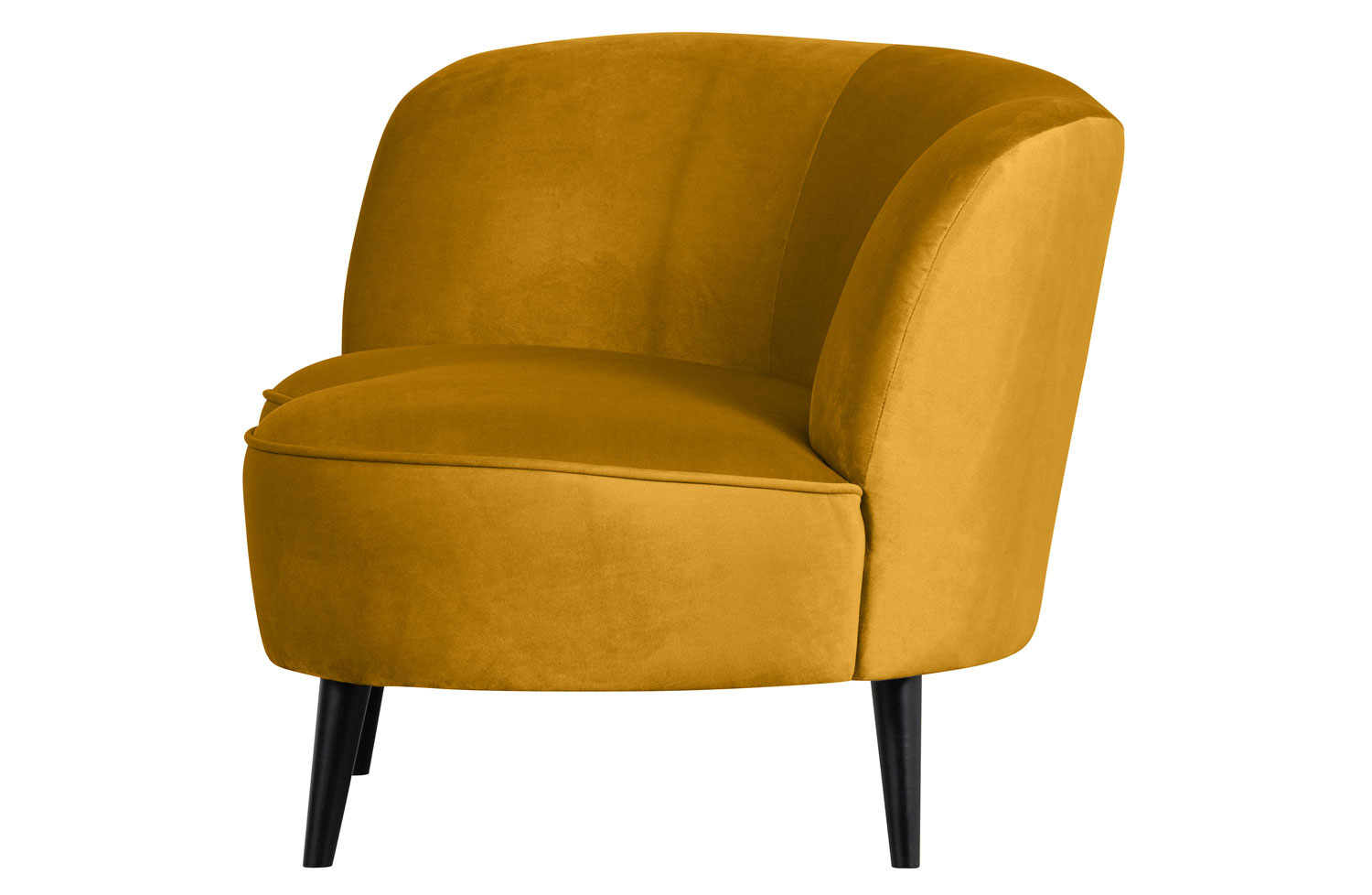 woood Lounge Sessel Sara links Samt ocker