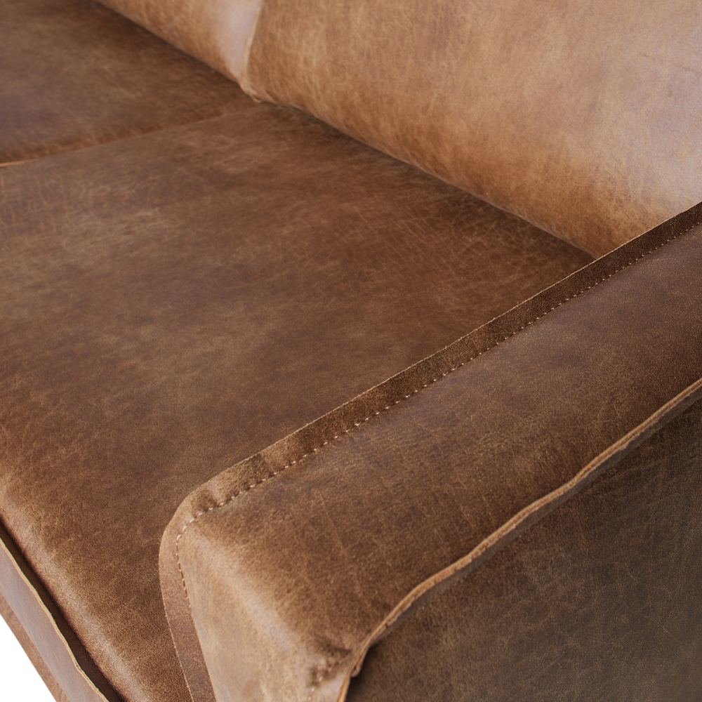 Ecksofa Rodeo recyceltes Leder Cognac