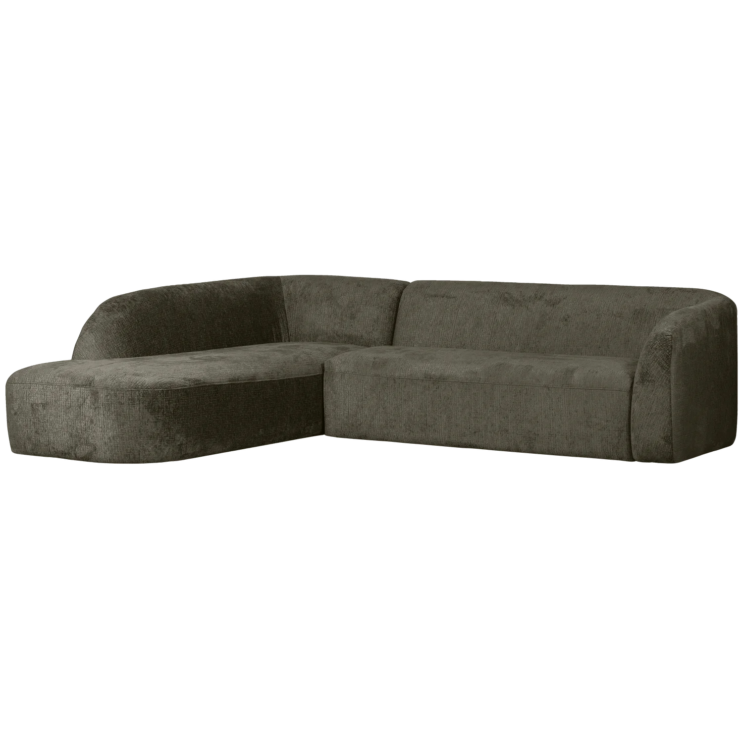 Eckgarnitur Sloping Struktur Velvet frost Ecksofa Longchair links