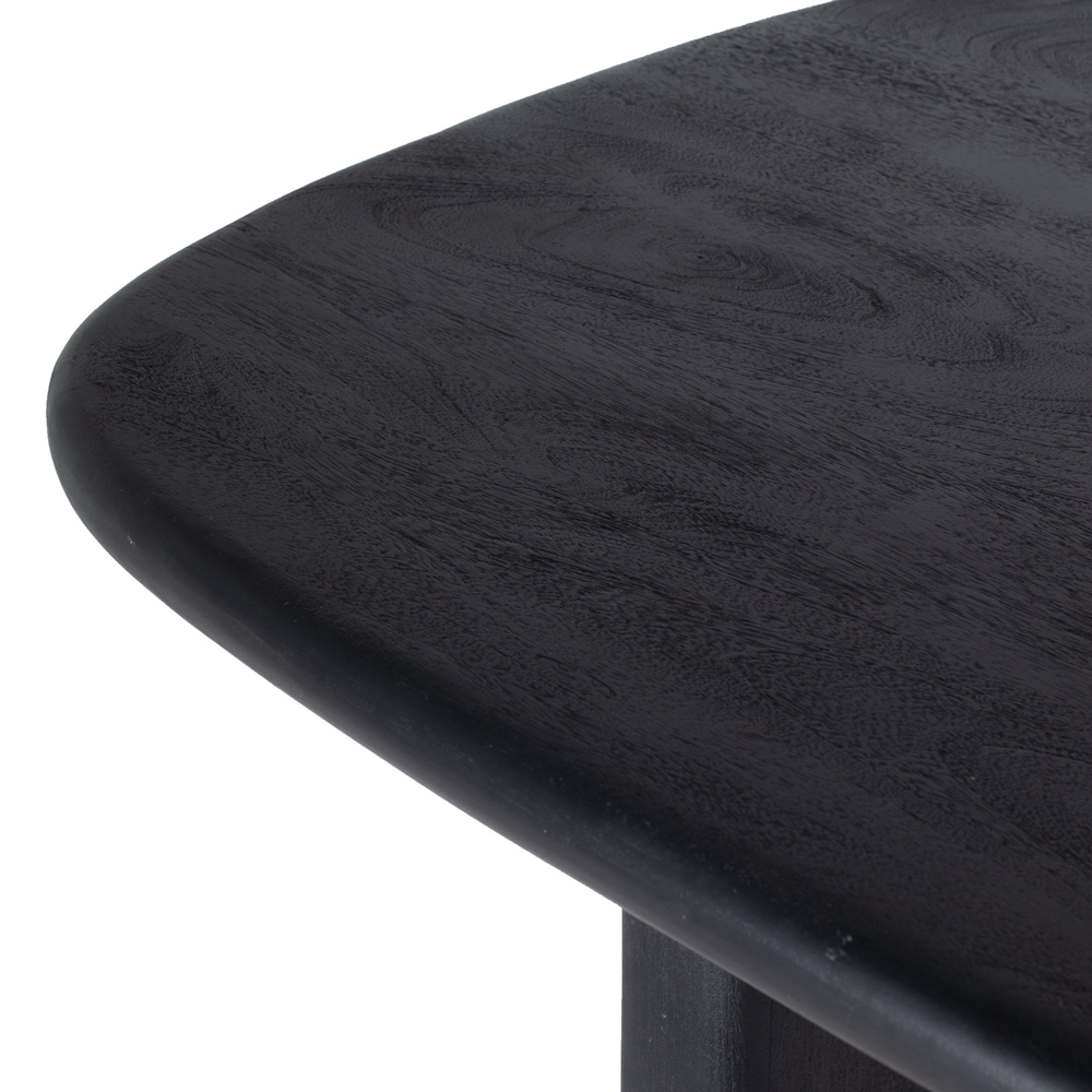 Esstisch AGIN oval 240 x 100 cm schwarz Mango Holz