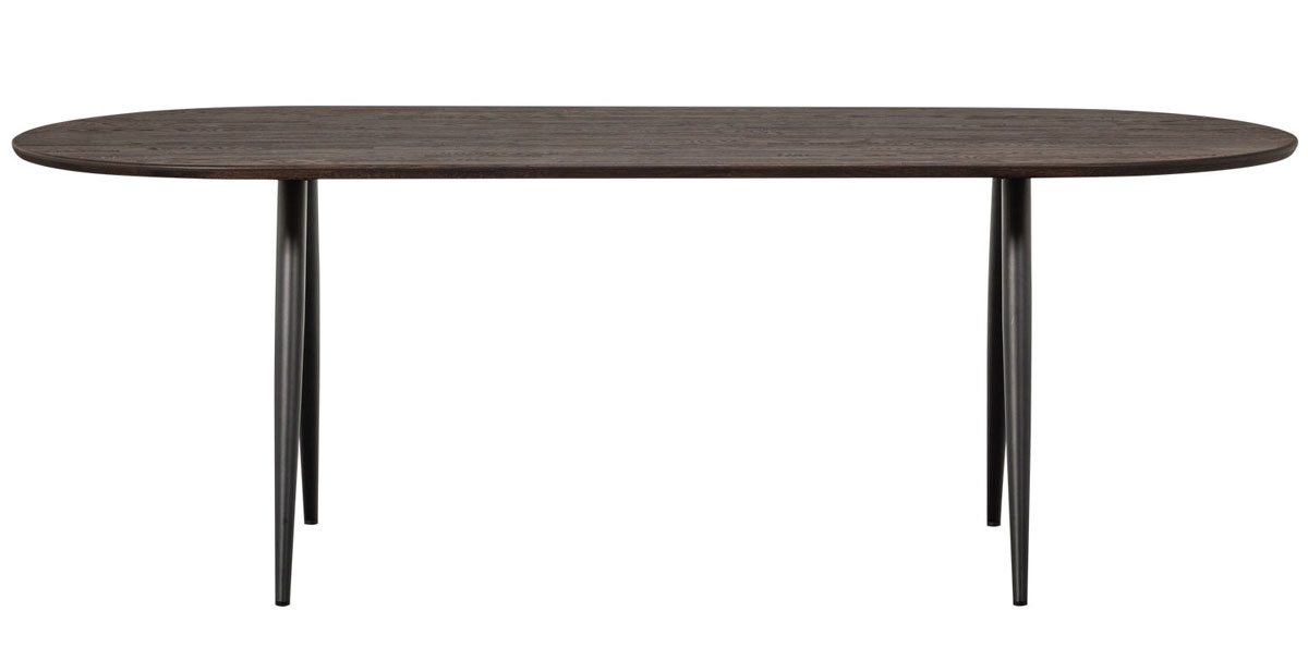 woood Esstisch Tablo 220 x 90 cm oval Eiche Massivholz mystic braun