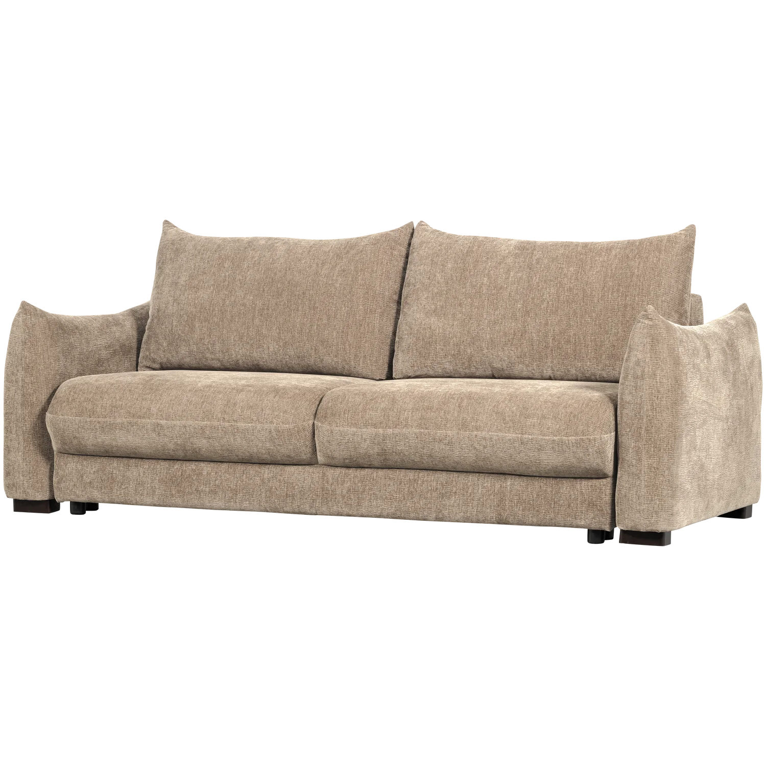 3 Sitzer Schlafsofa JONNE Chenille natur Couch Garnitur Loungesofa Couchgarnitur Sofa