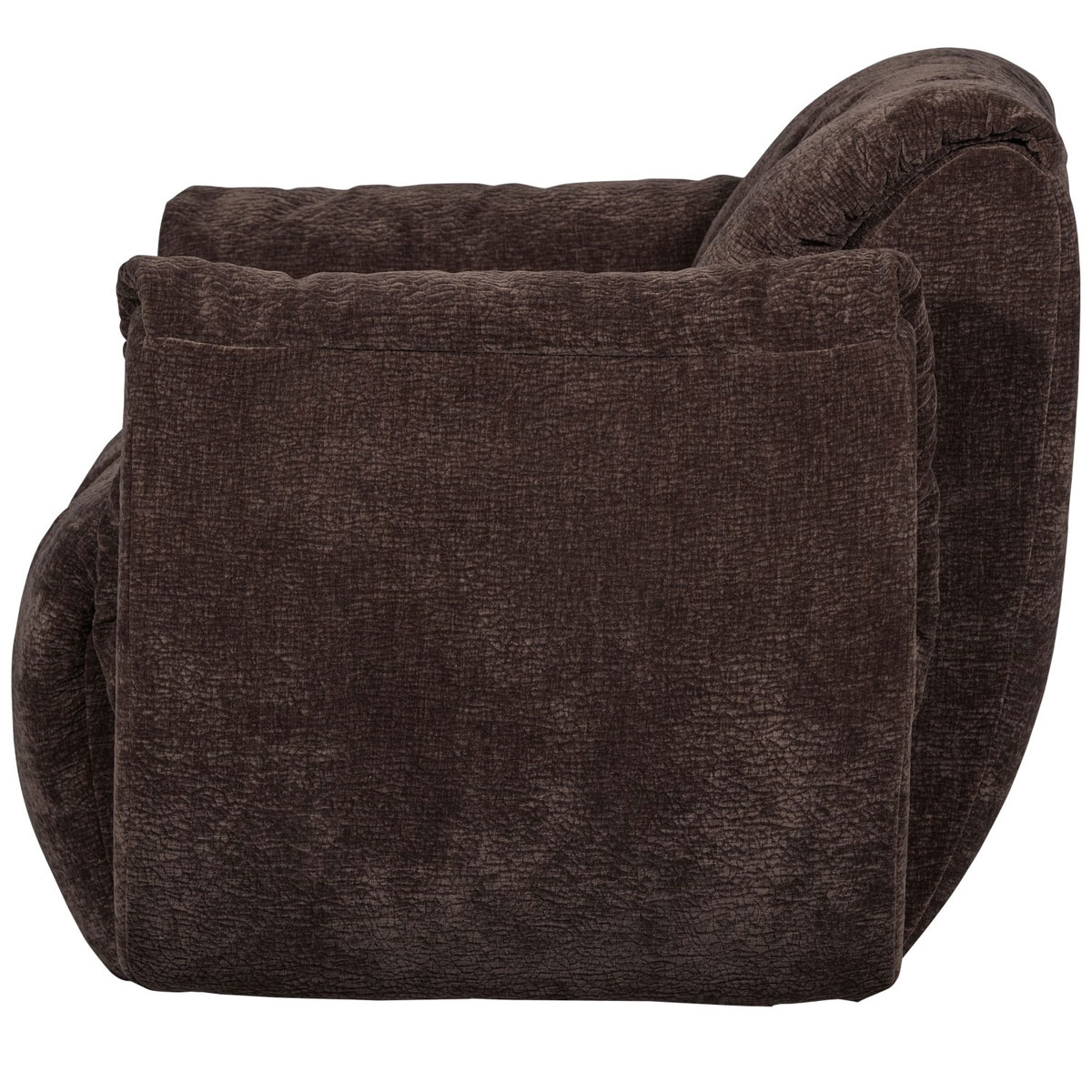 Sessel BAGGY drehbar 3D Chenille dunkelbraun