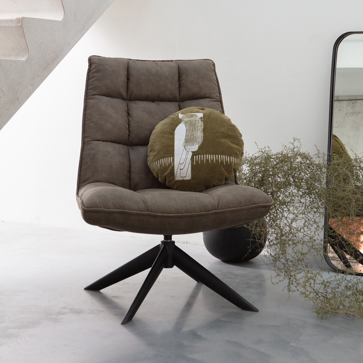 woood Loungesesel Sessel drehbar Jouke grün