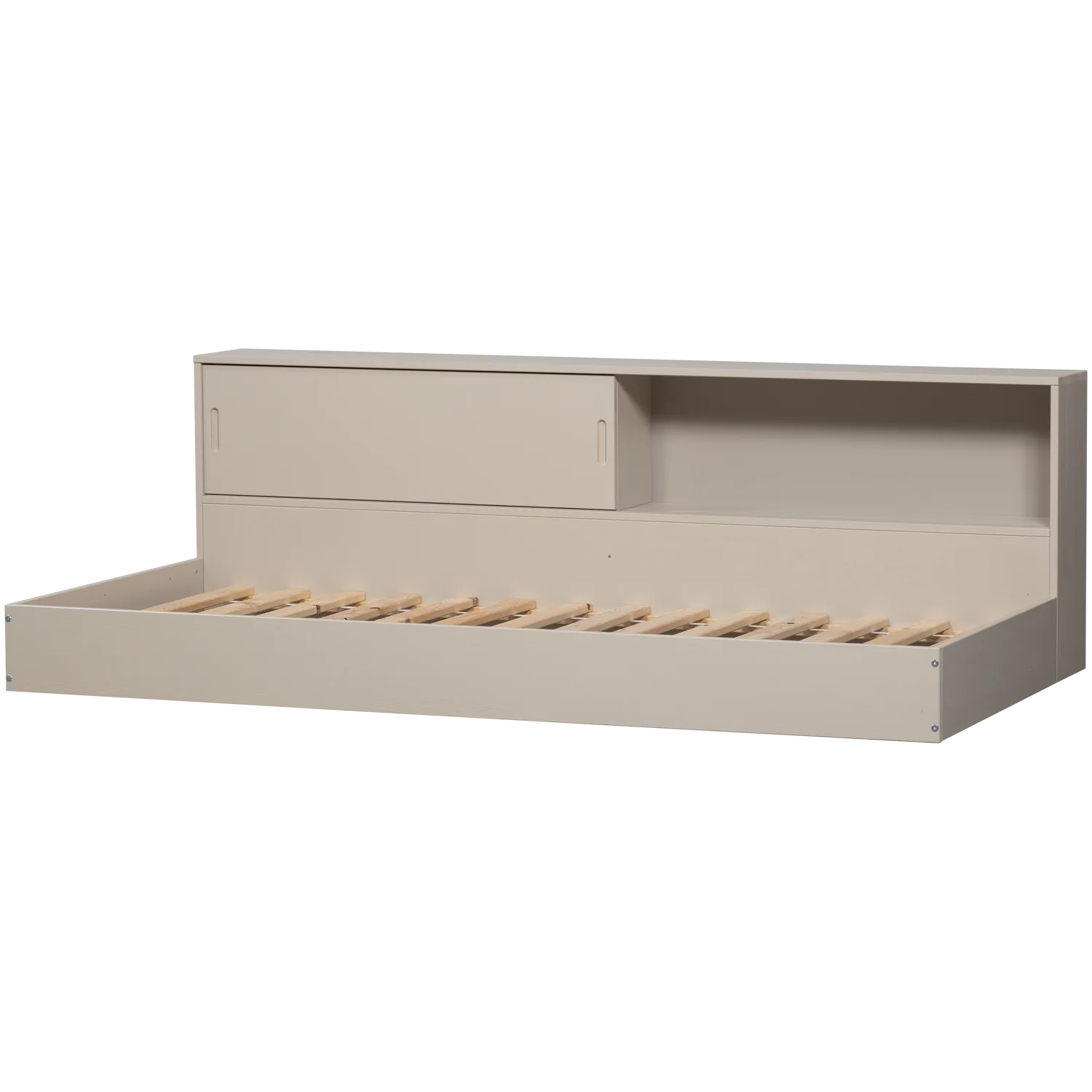 Einzelbett offen CARTER staubgrau 200 x 90 cm Kiefer Massivholz Bett