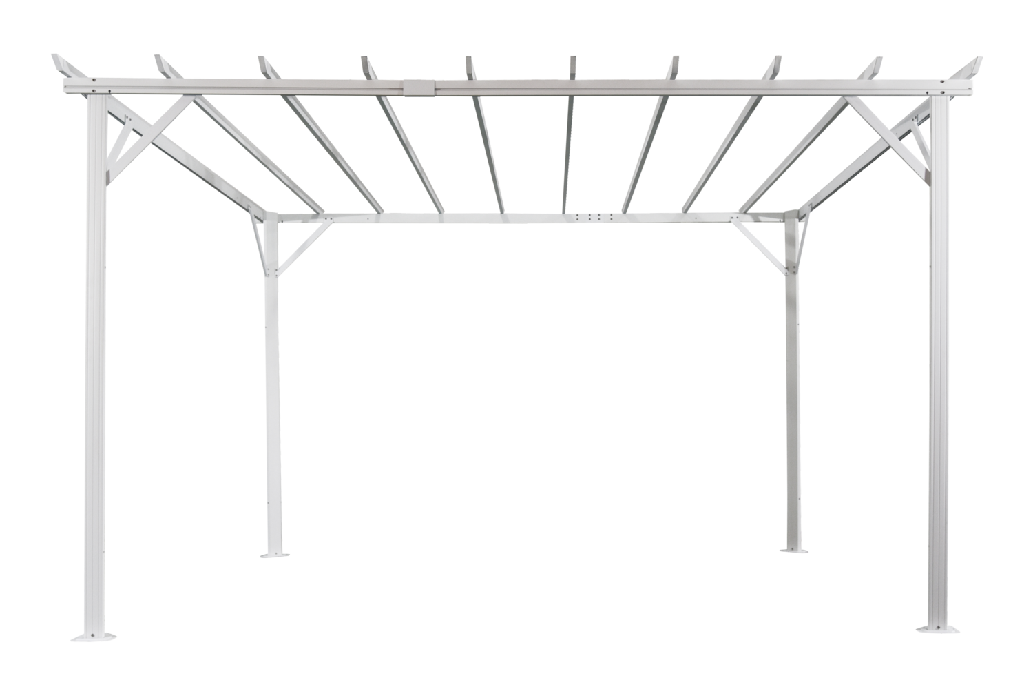Pergola Gartenpergola Piode 360 x 303 cm weiß