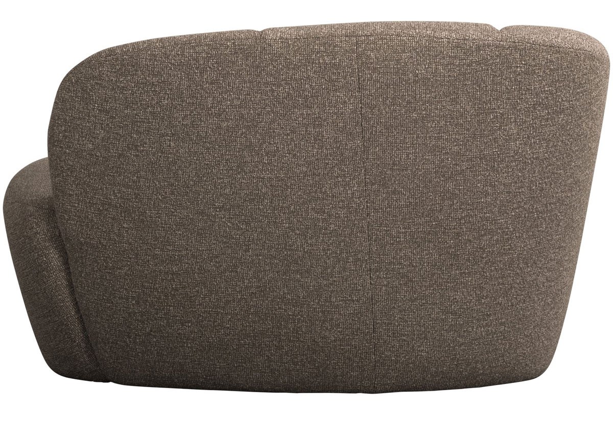 woood 2 Sitzer Sofa Bank MOJO links Bouclé braun melange