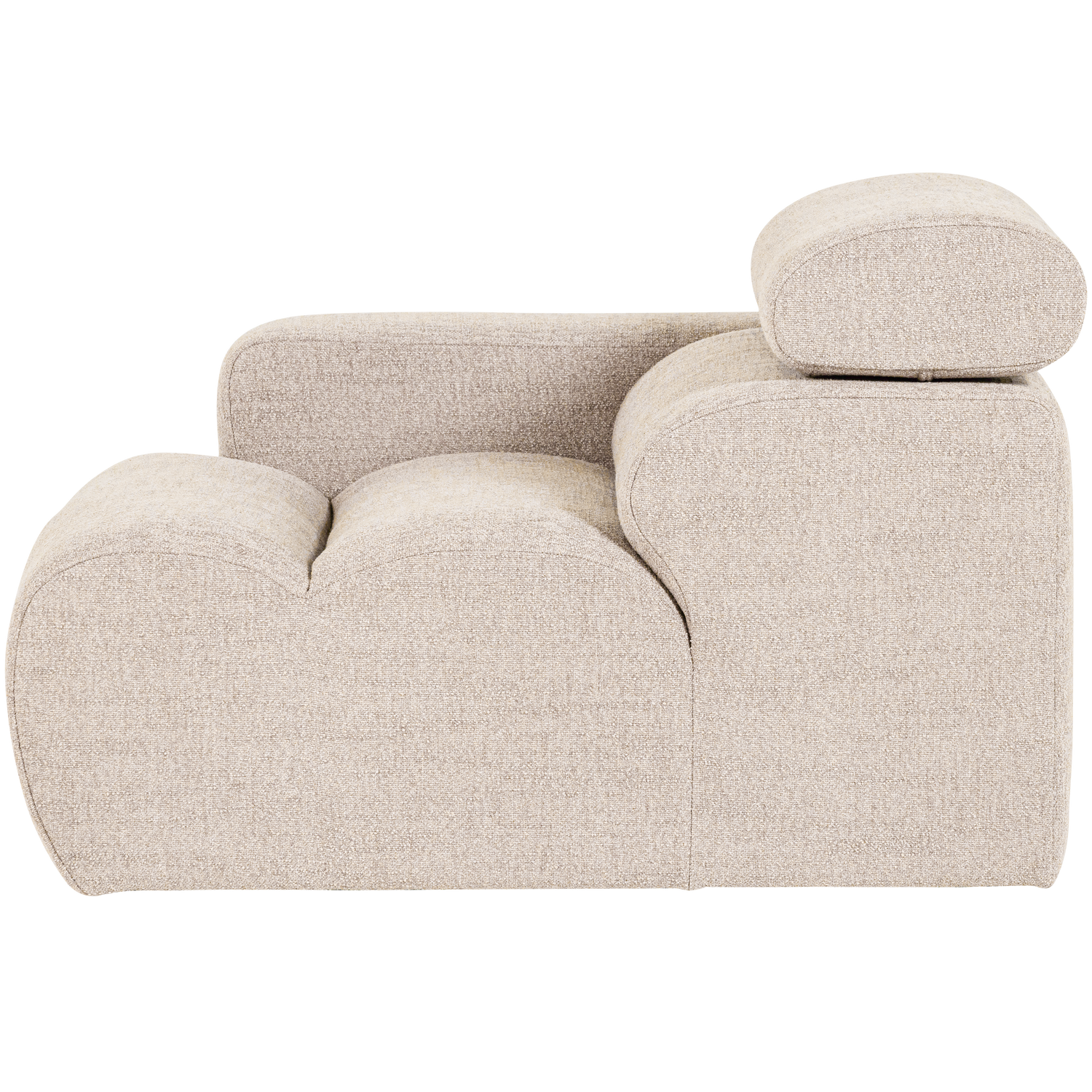 Sofaelement NOVI mit Armlehne links Element Bouclé natur