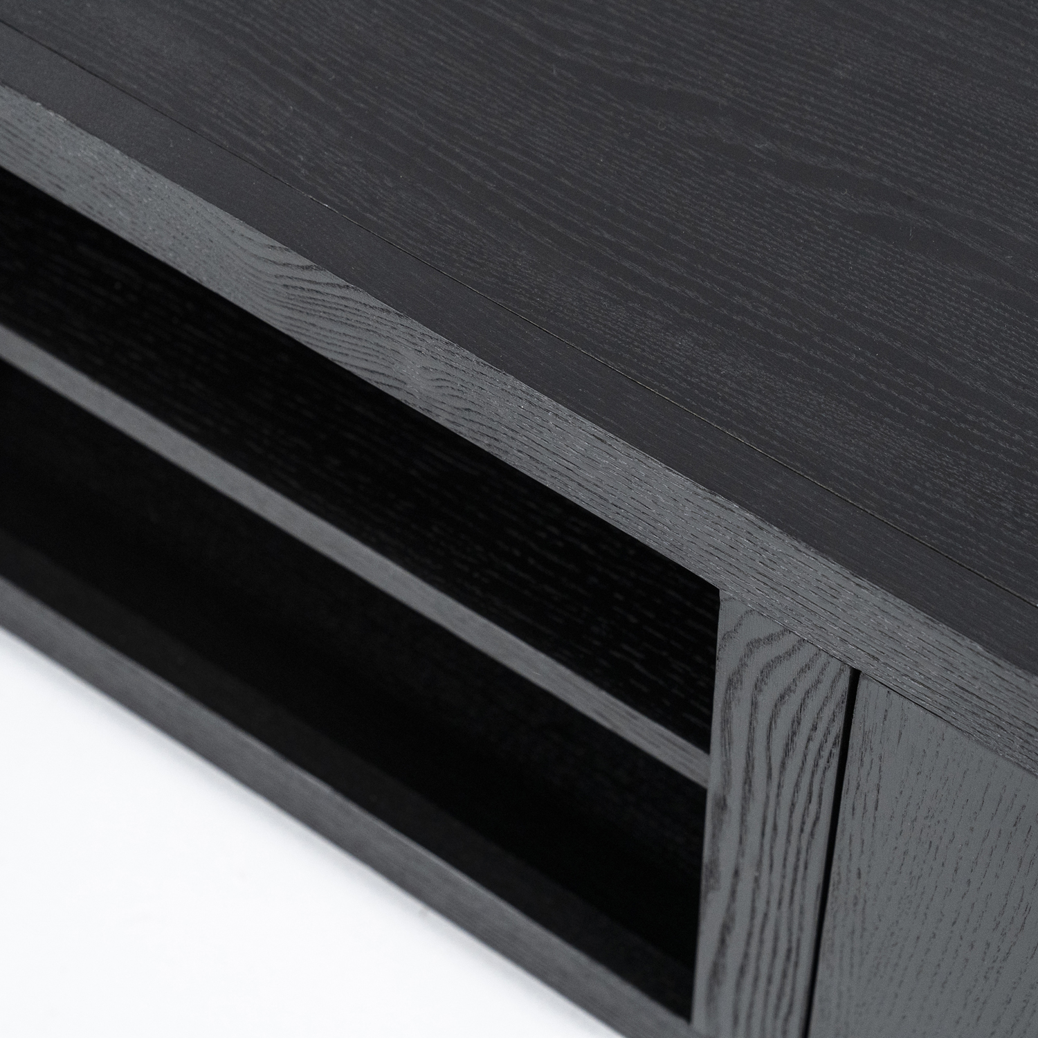 TV Möbel Helsinki B 160 cm Eiche schwarz Lowboard