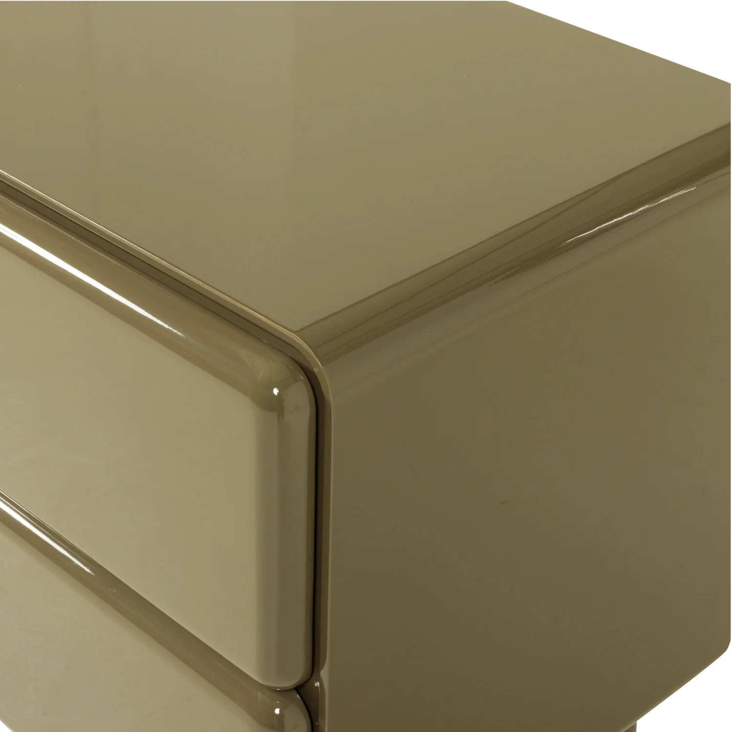 Nachtschränkchen LUSTRA H 43 cm mit 2 Schubladen MDF grün