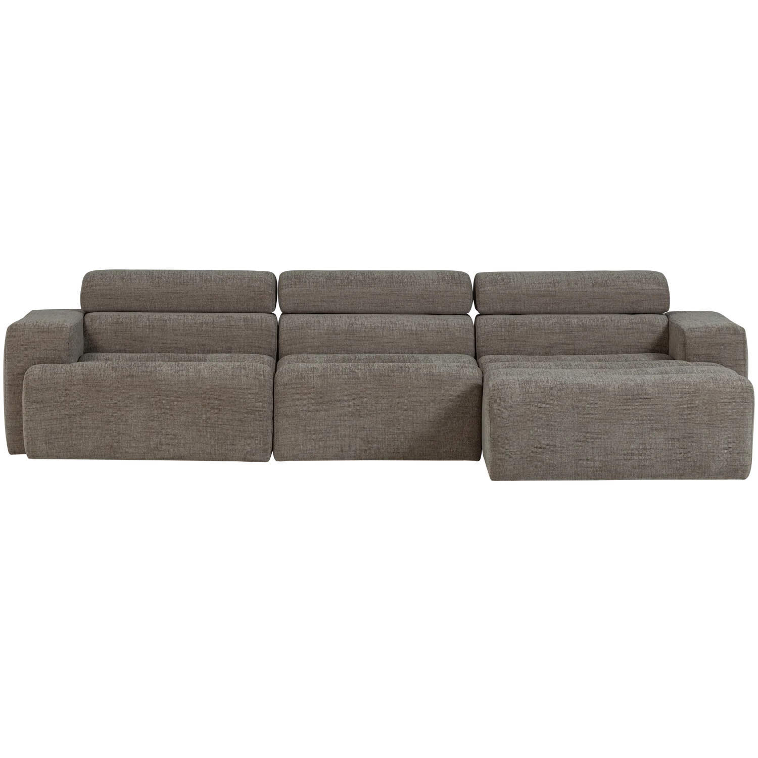 Ecksofa Sofa NOVI Bezug Melange grau Chaiselongue rechts
