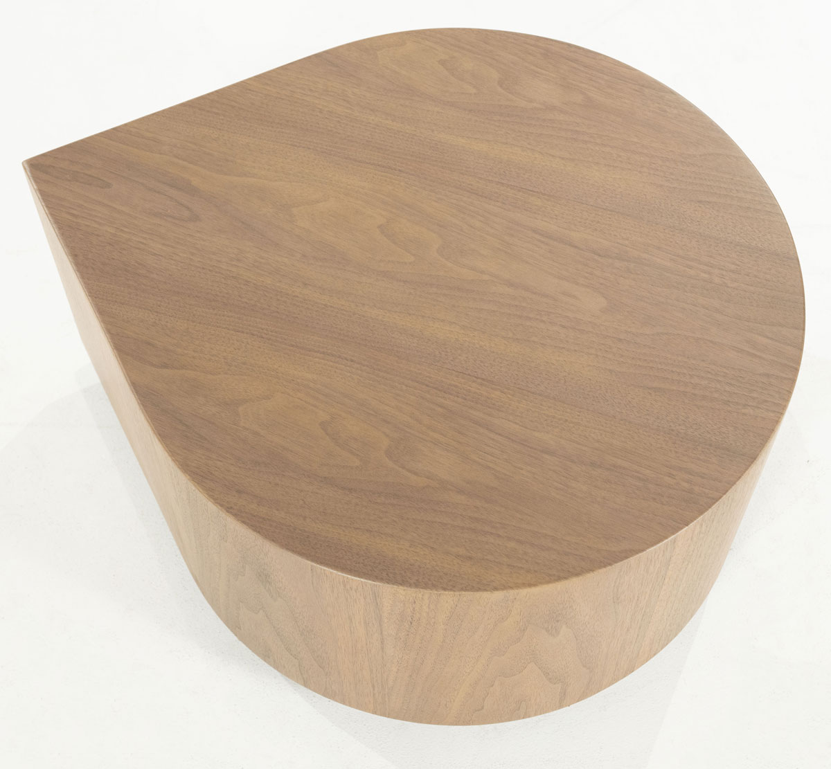 Beistelltisch Jules Tropfenform MDF Wallnuss Furnier hellbraun