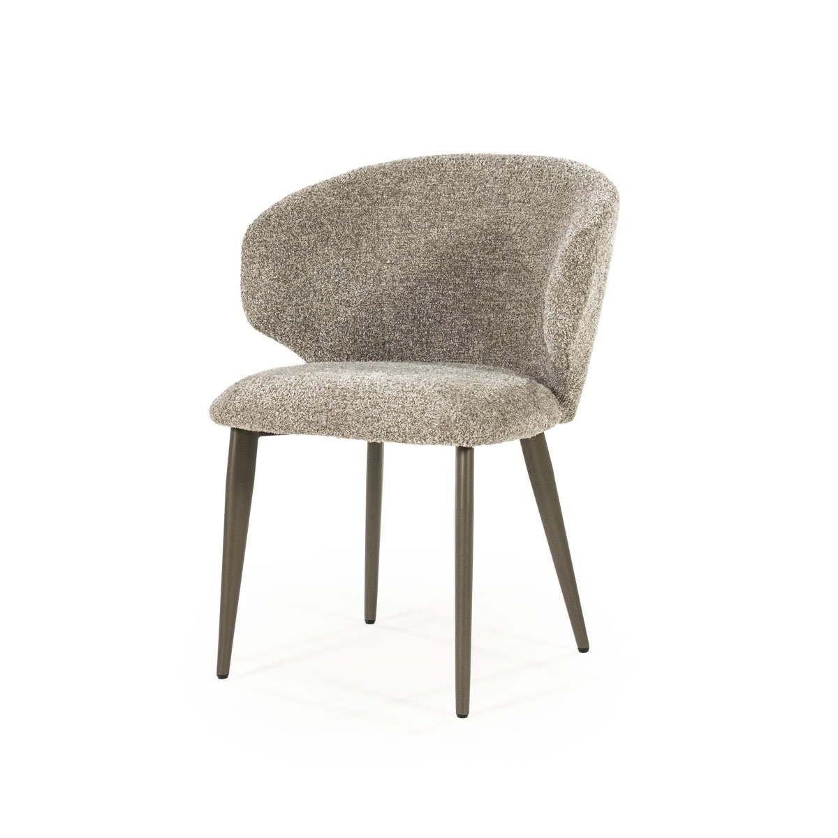 Esszimmerstuhl Mateo Vierfußstuhl Stoff taupe