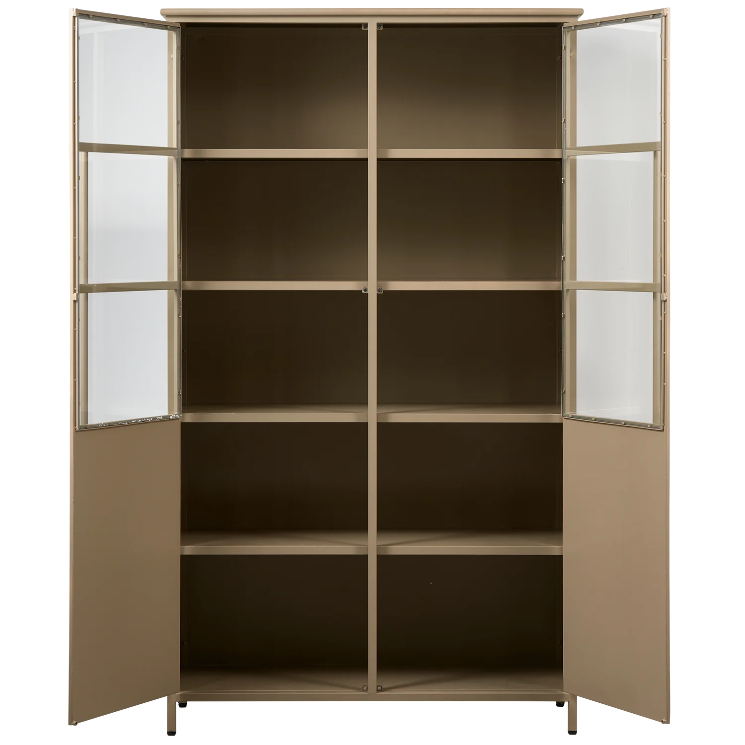 Industrie Vitrine Exhibit H 170 cm Metall khaki