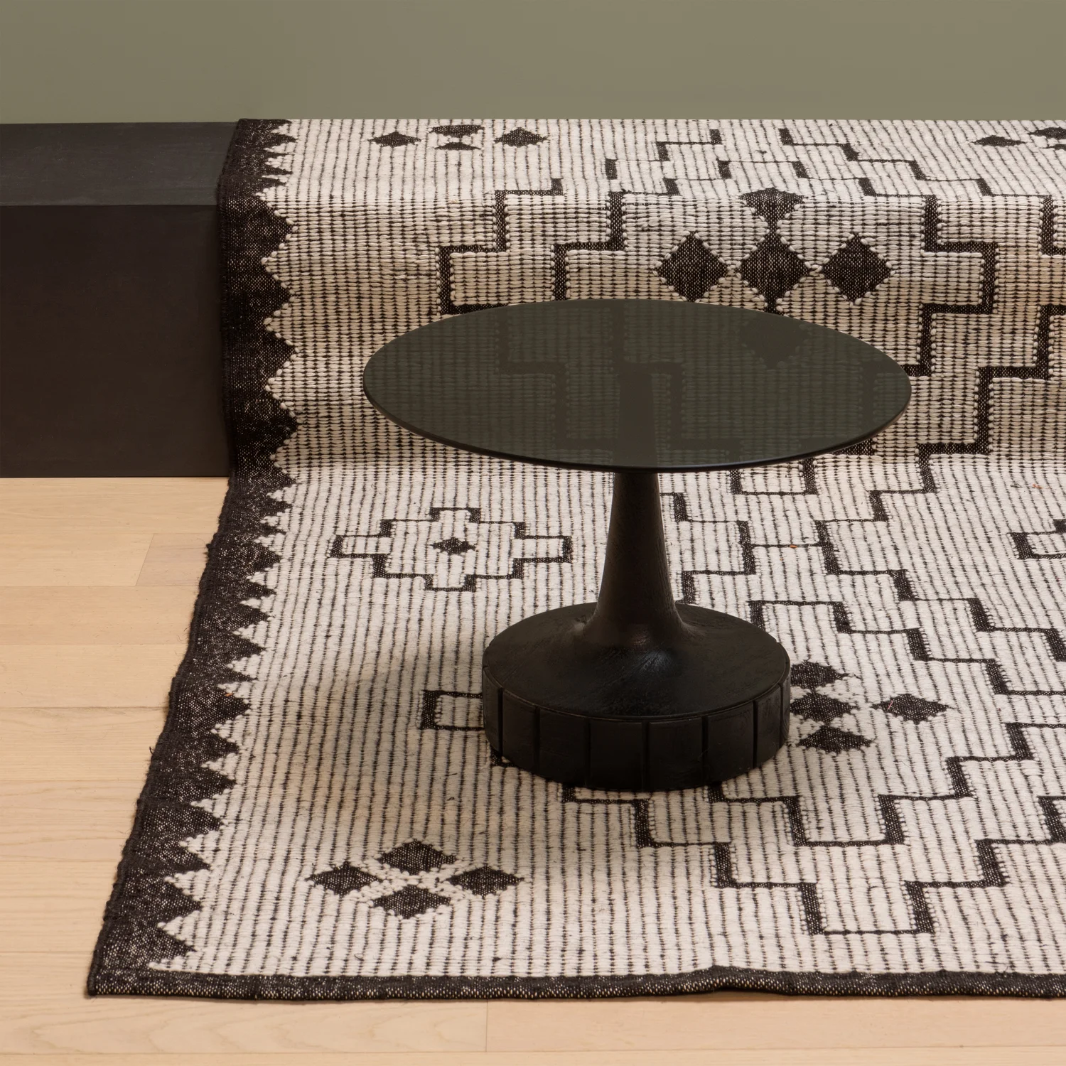 Teppich OMARI 230 x 160 cm natur/schwarz Carpet