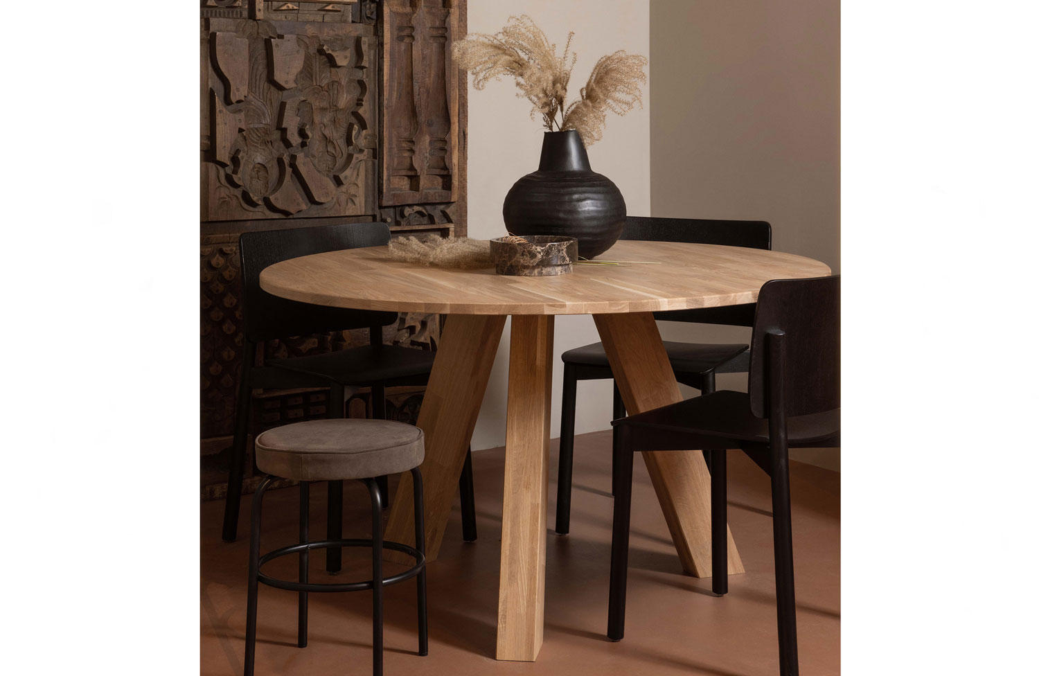 Esstisch RHONDA rund Eiche Tisch Ø 129 cm