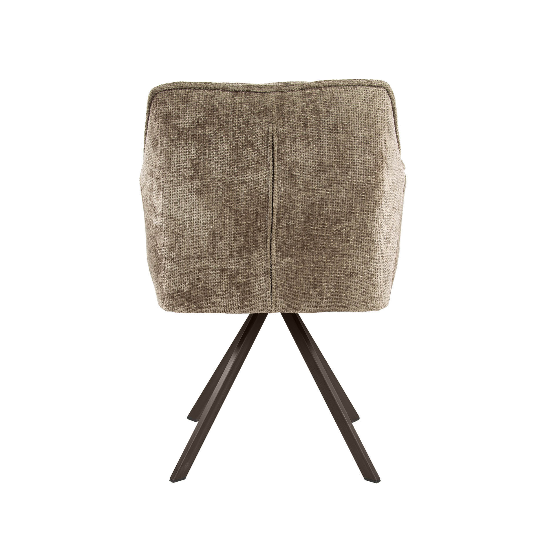 2er Set Armlehnstuhl Fino weiches CHENILLE champagner drehbar