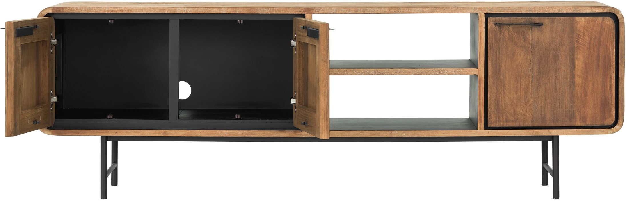 TV Möbel Evo 185 cm recyceltes Teakholz Lowboard