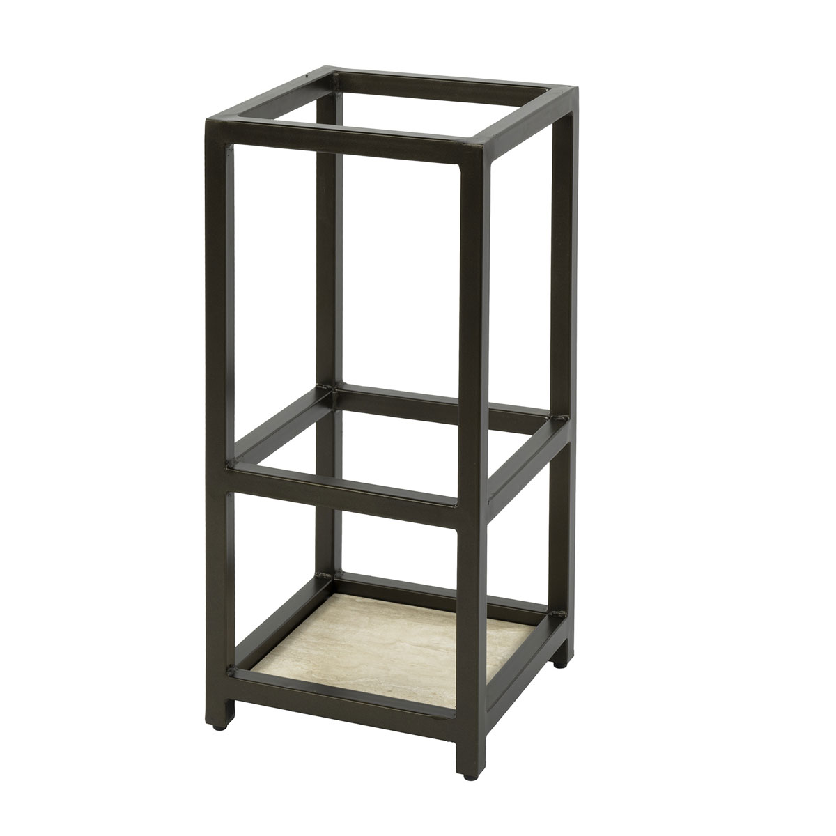 Schirmständer Nero quadratisch H 53 cm Metall braun