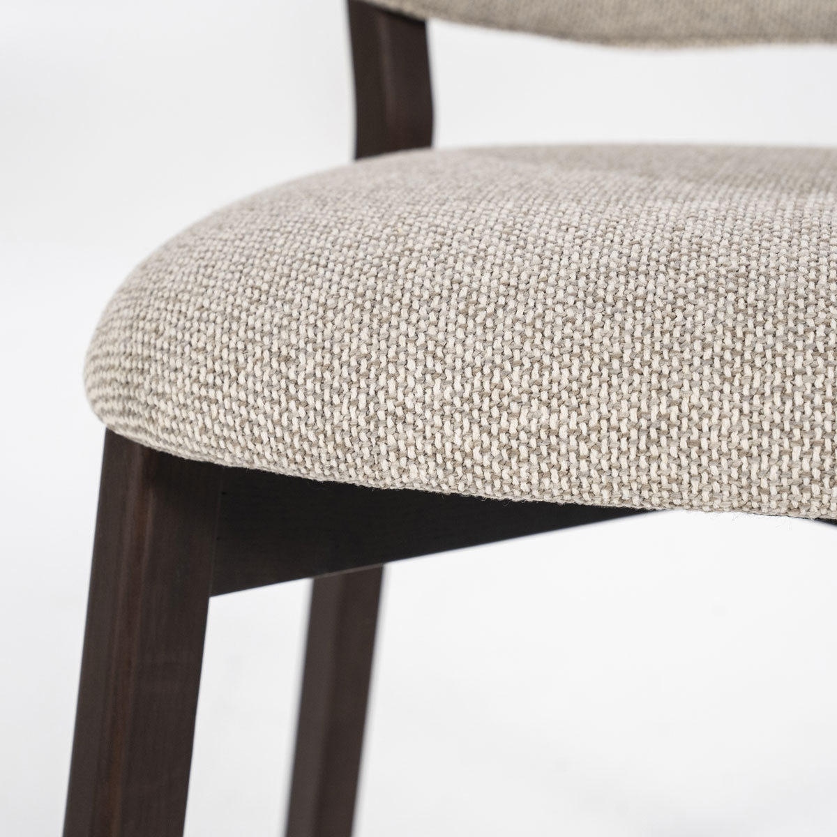 Esszimmer Stuhl Mikky Eiche Holz Stoff taupe