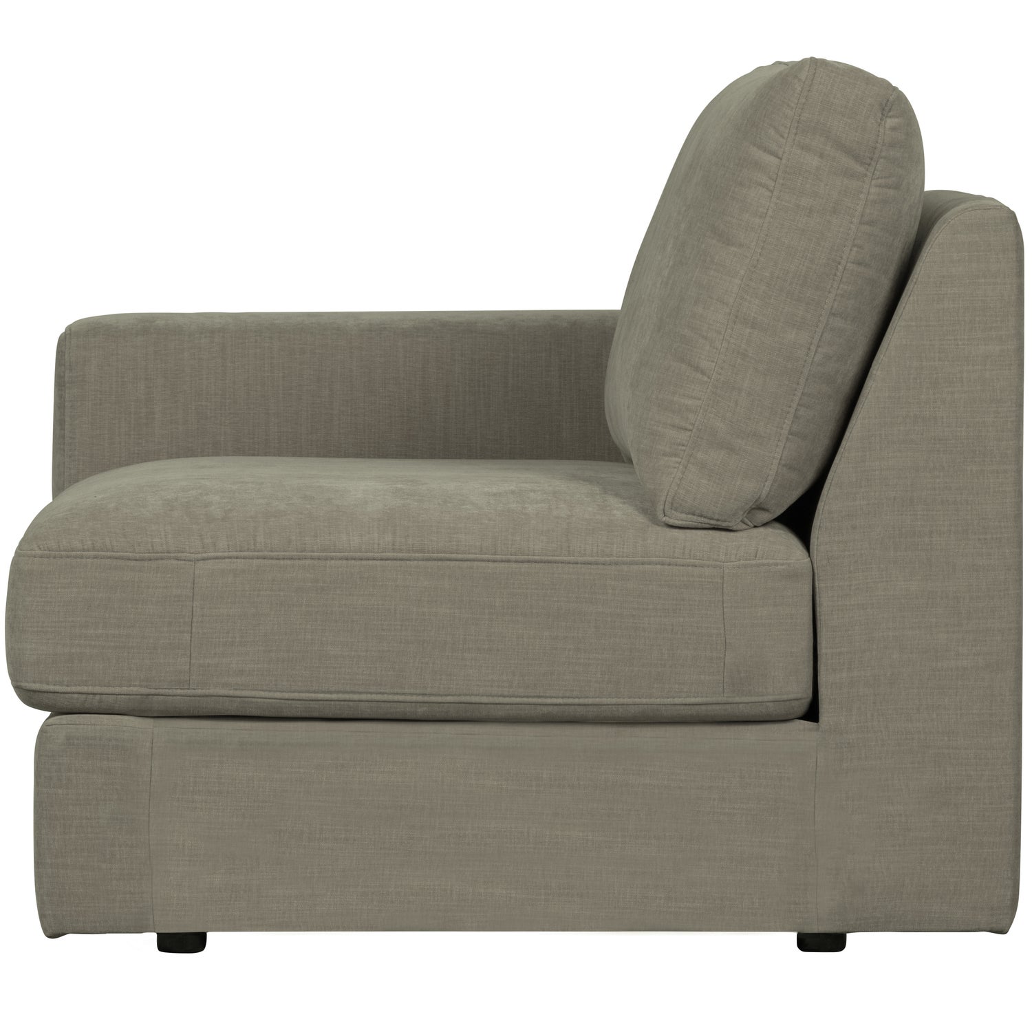 Sofaelement FAMILY mit Armlehne links Element Webstoff warmes grau