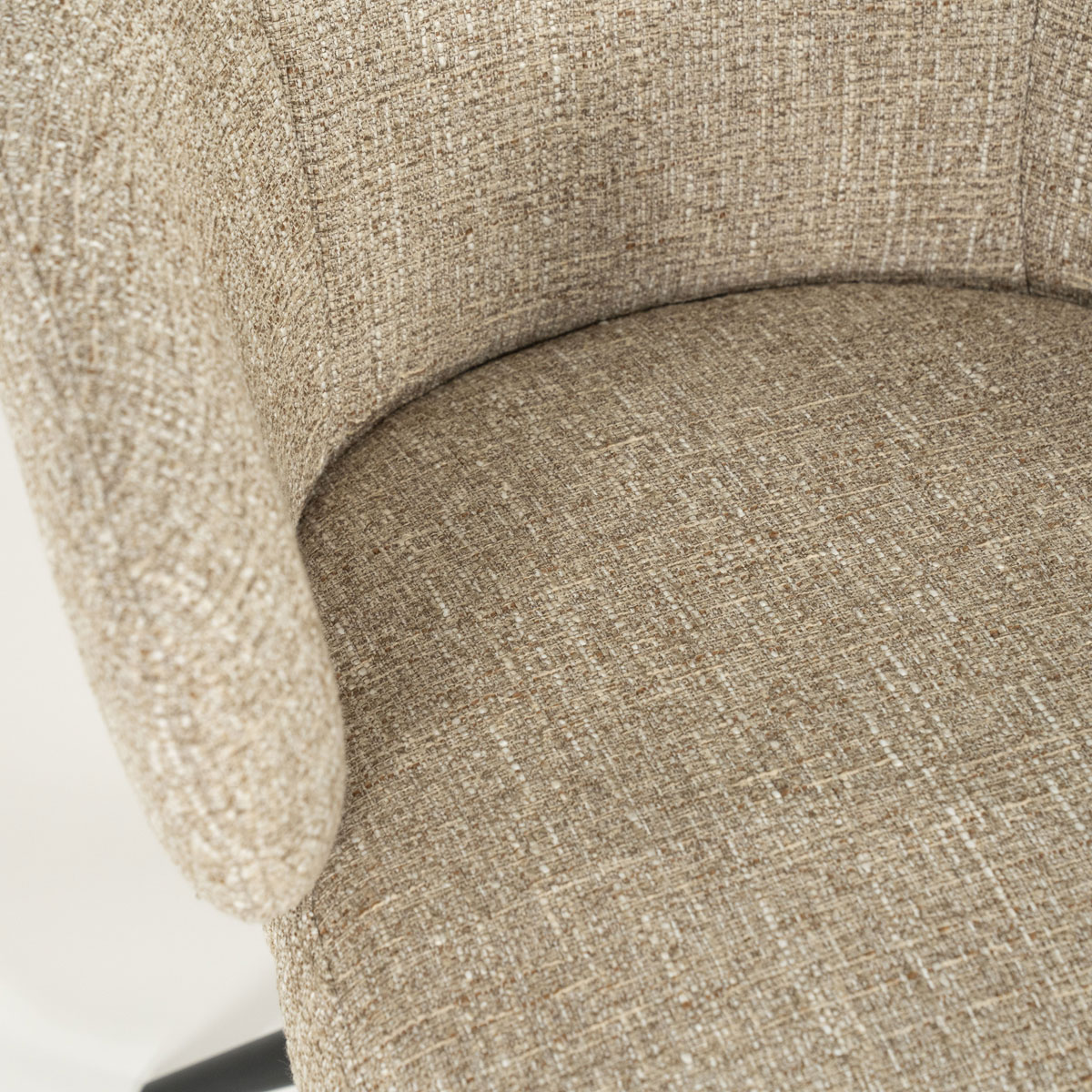 Esszimmer Stuhl Connor drehbar Metall Stoff taupe