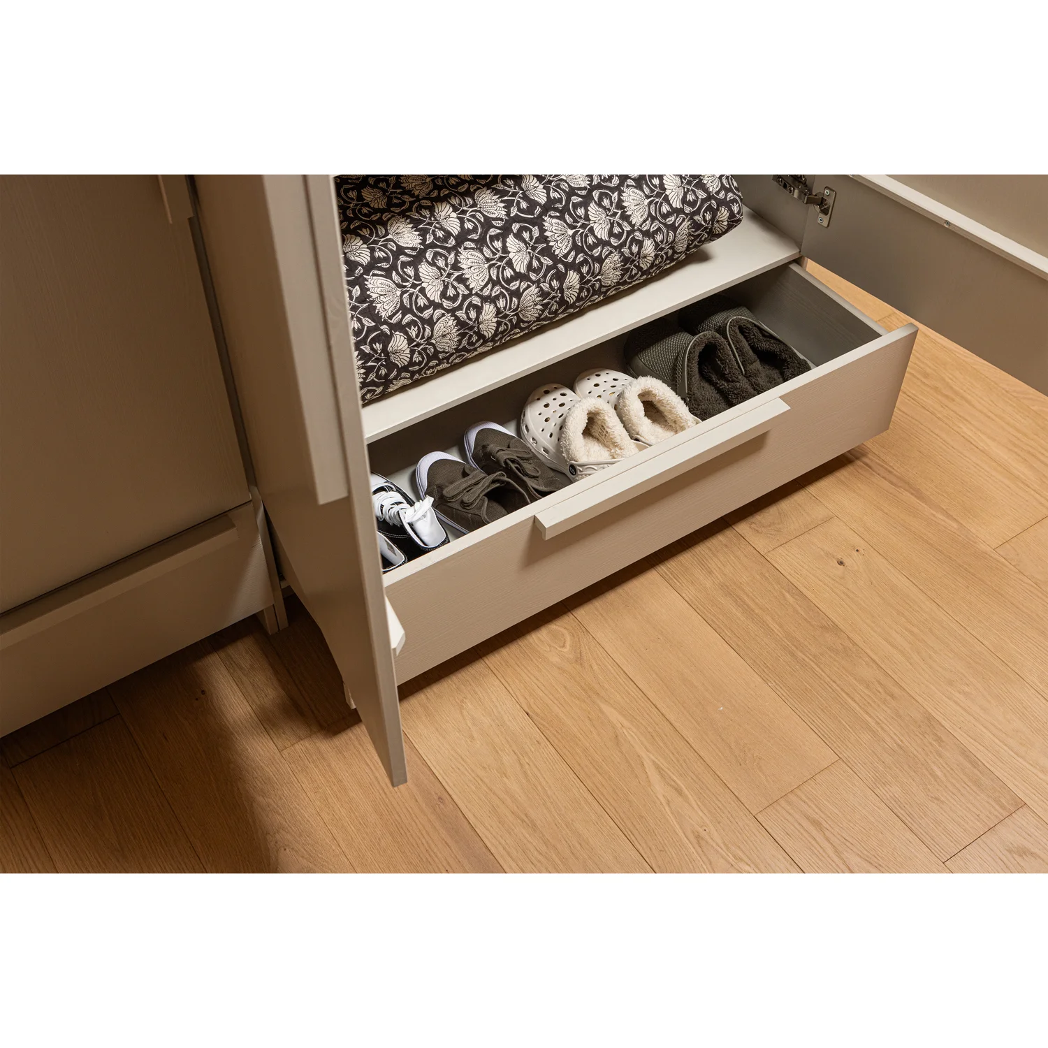 Kleiderschrank PURE B 95 cm 2-türig Kiefernholz staubgrau