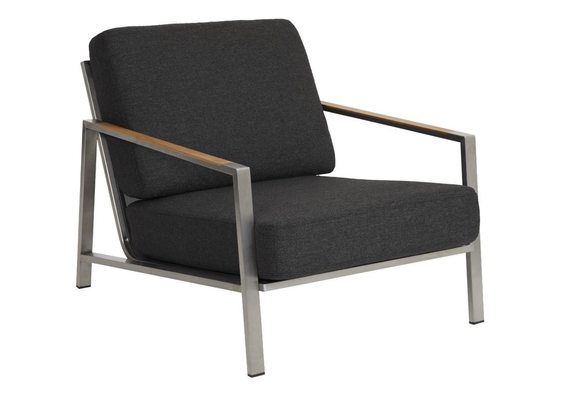 exclusive Garten Loungegruppe NAOS aus Edelstahl Teakholz