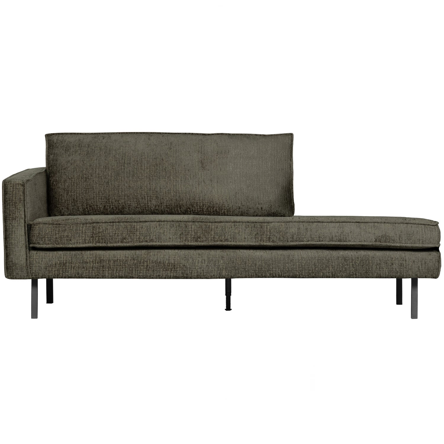 Sofa Chaiselongue RODEO Struktur Samt frost Recamiere links Tagesbett