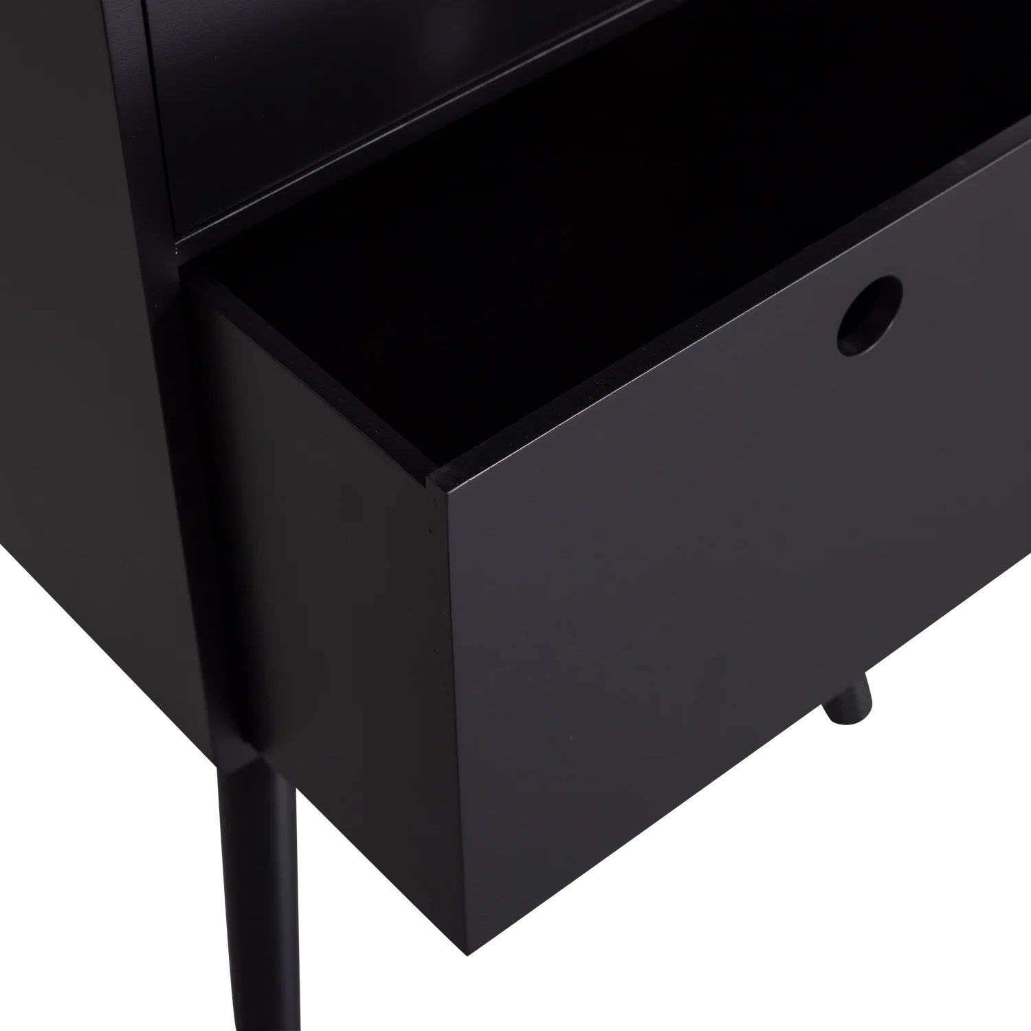 Nachtschränkchen OZZY H 75 cm MDF schwarz Nachttisch