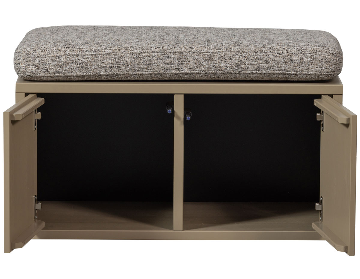 Sitzbank Bank mit Staufach und Sitzkissen TURNER 80 cm