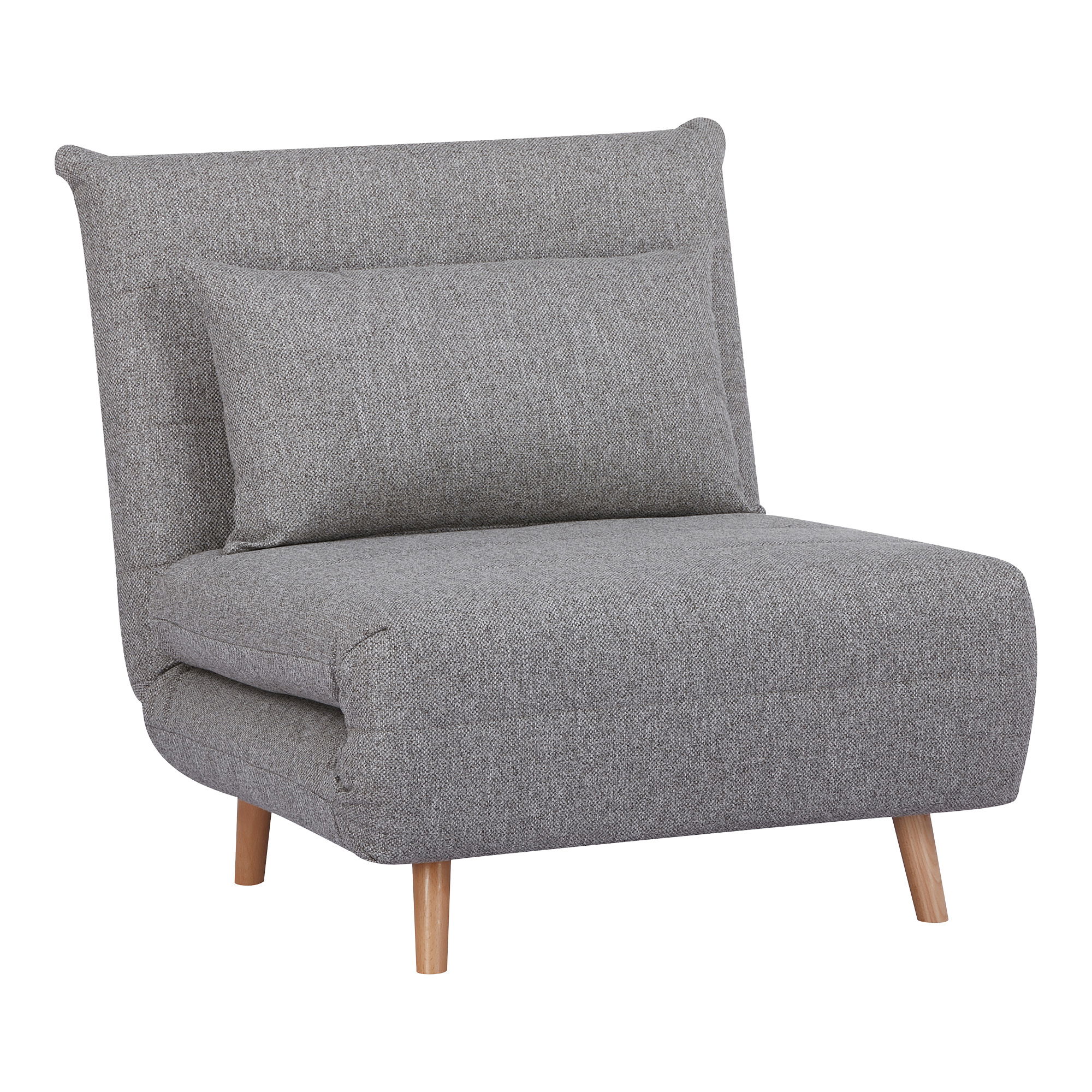 Sofabett Vancouver Stoff grau Relaxsessel Loungesessel Sessel